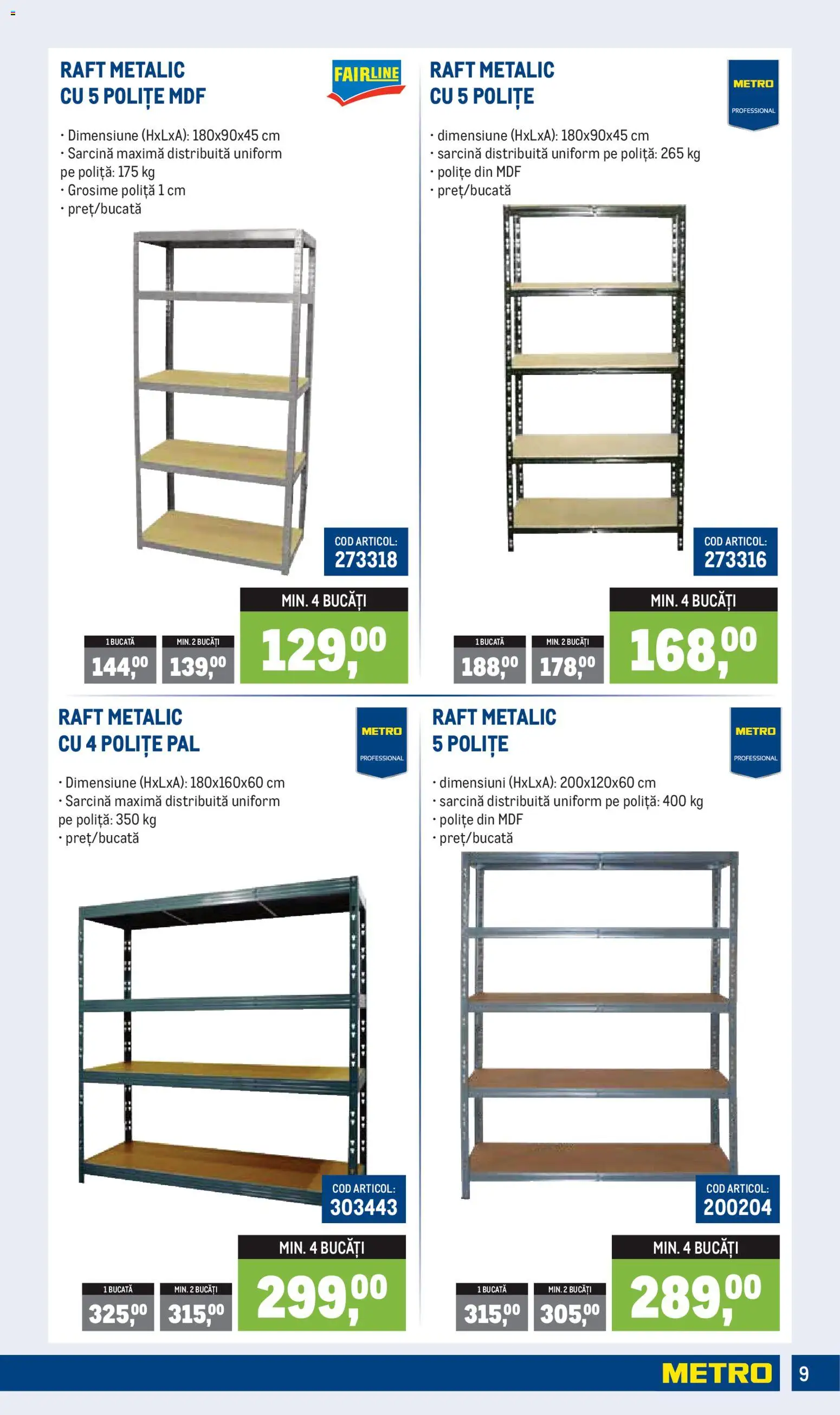 Noul catalog Metro – valabil de la 05.01.2026 | Pagină: 9 | Produse: Raft