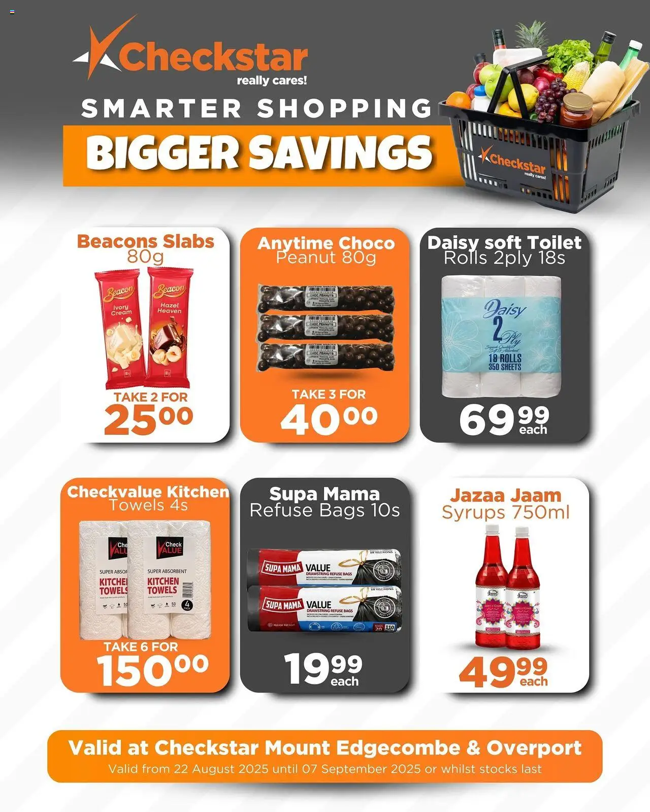 Check Star Mount Edgecombe and Overport Specials  │ valid from 22.08.2025 | Page: 16 | Products: Toilet, Cream, Refuse bags, Peanuts