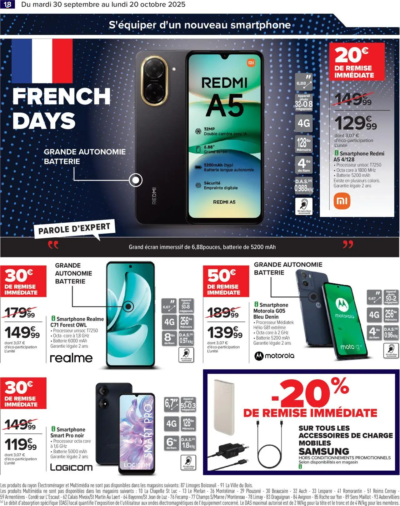  | Page: 20 | Produits: Smartphone, Appareil photo, Batterie, Caméra