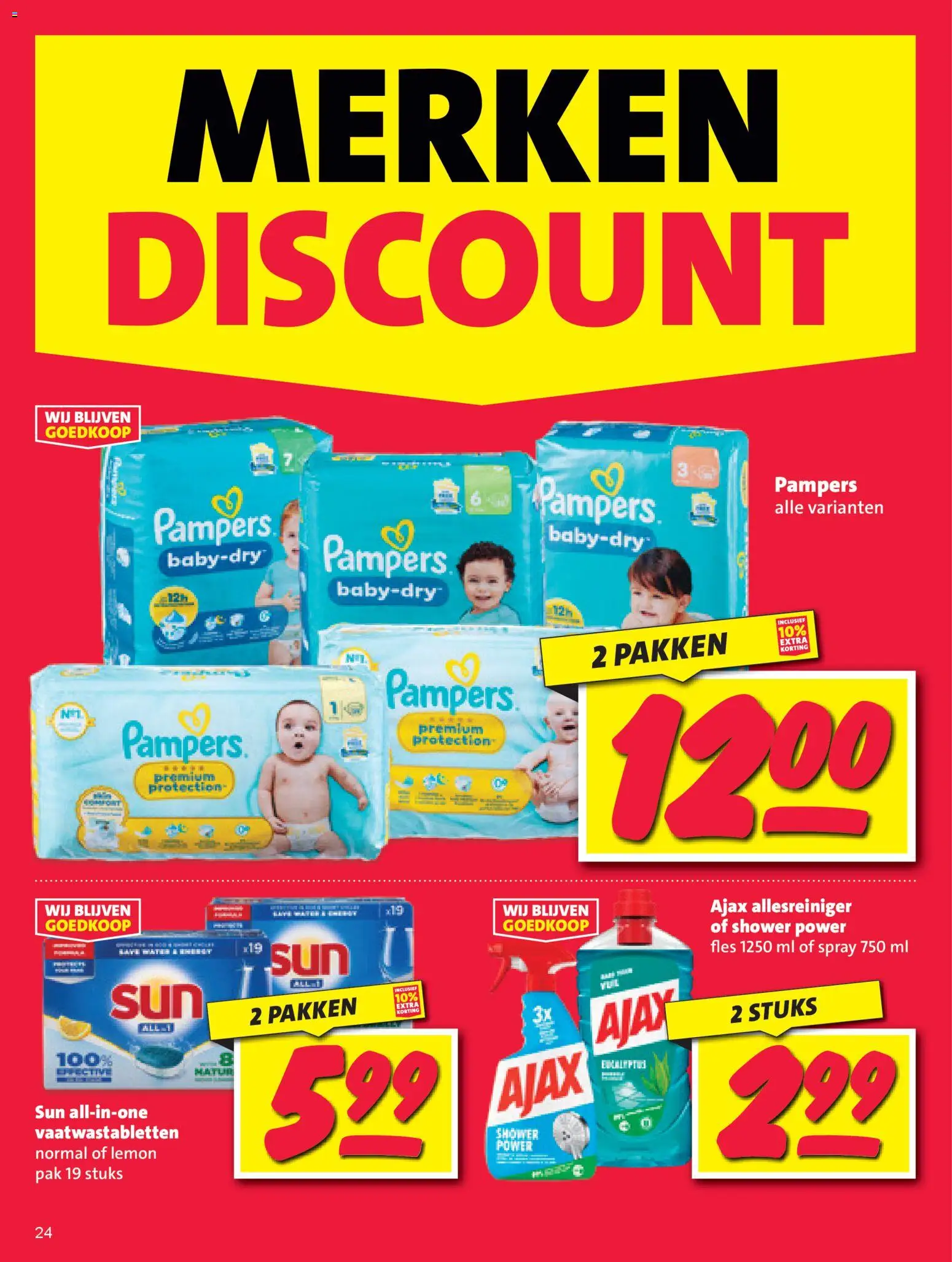 {H1} | Pagina: 24 | Producten: Fles, Allesreiniger, Pampers