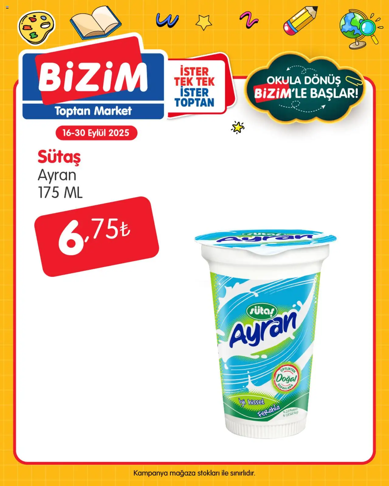 Bizim Toptan - Okula dönüş  - 16.09.2025 tarihinden itibaren geçerlidir | Sayfa: 5 | Ürünler: Süt