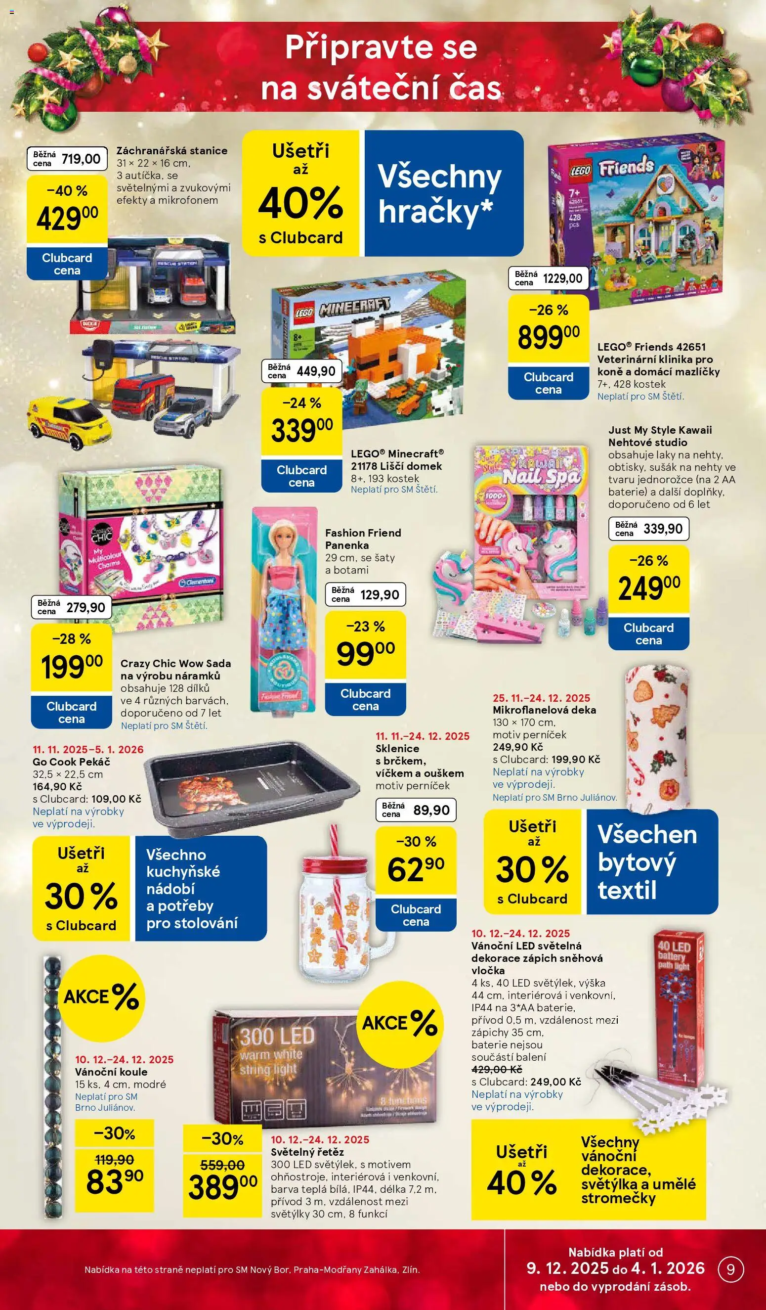 Tesco leták - Supermarket od 10.12.2025 | Strana: 9 | Produkty: Šaty, Nádobí, Pekáč, LED