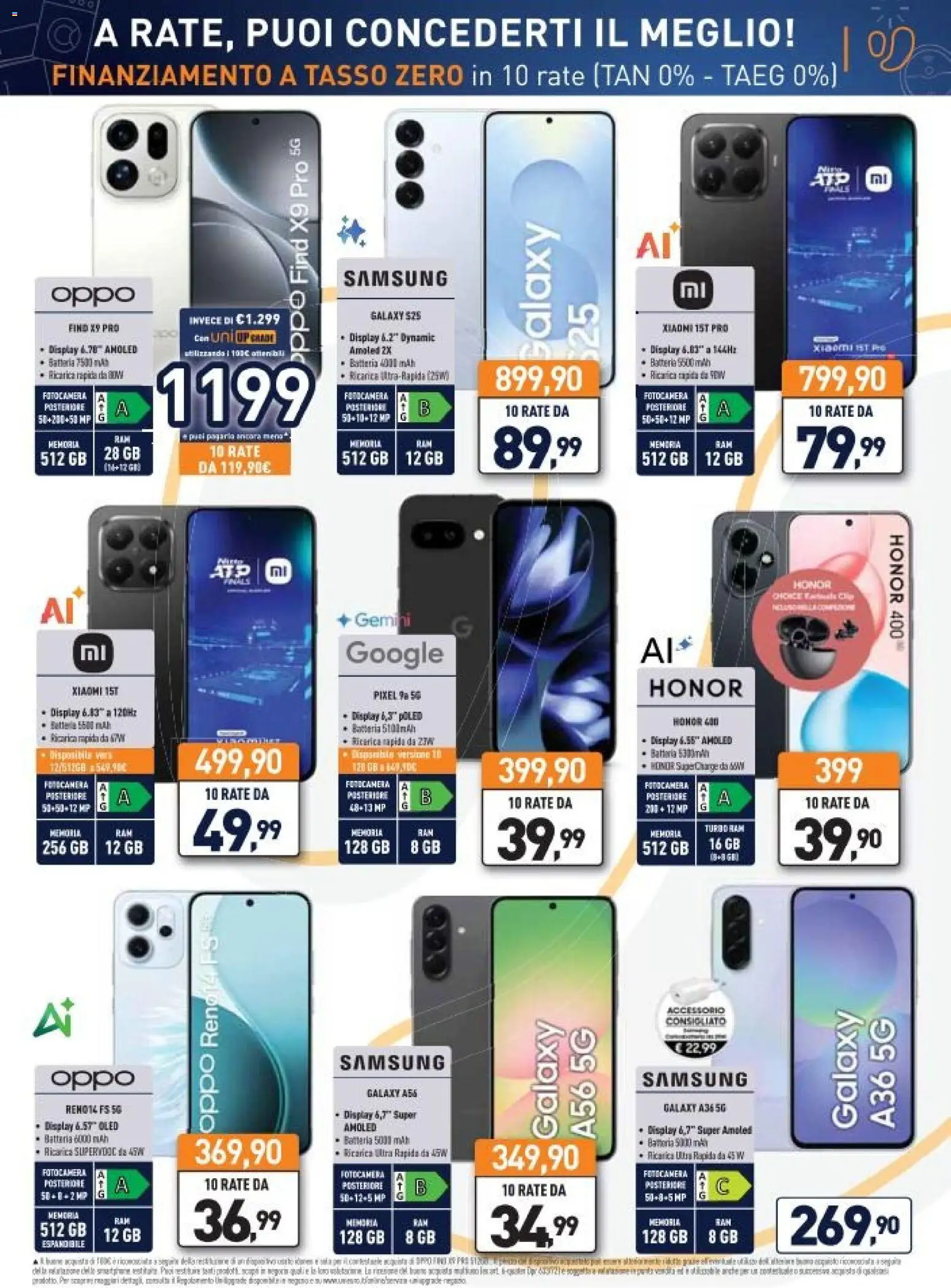 Volantino Unieuro del 15.12.2025 | Pagina: 7 | Prodotti: Samsung Galaxy, Fotocamera, Batteria, Samsung