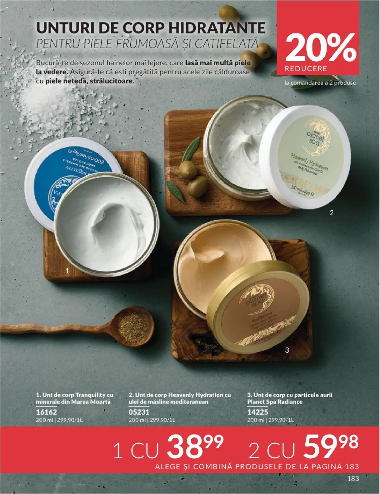 Catalog Avon - 06 2025 – valabil de la 01.06.2025 | Pagină: 183 | Produse: Unt de corp, Măsline, Unt, Ulei