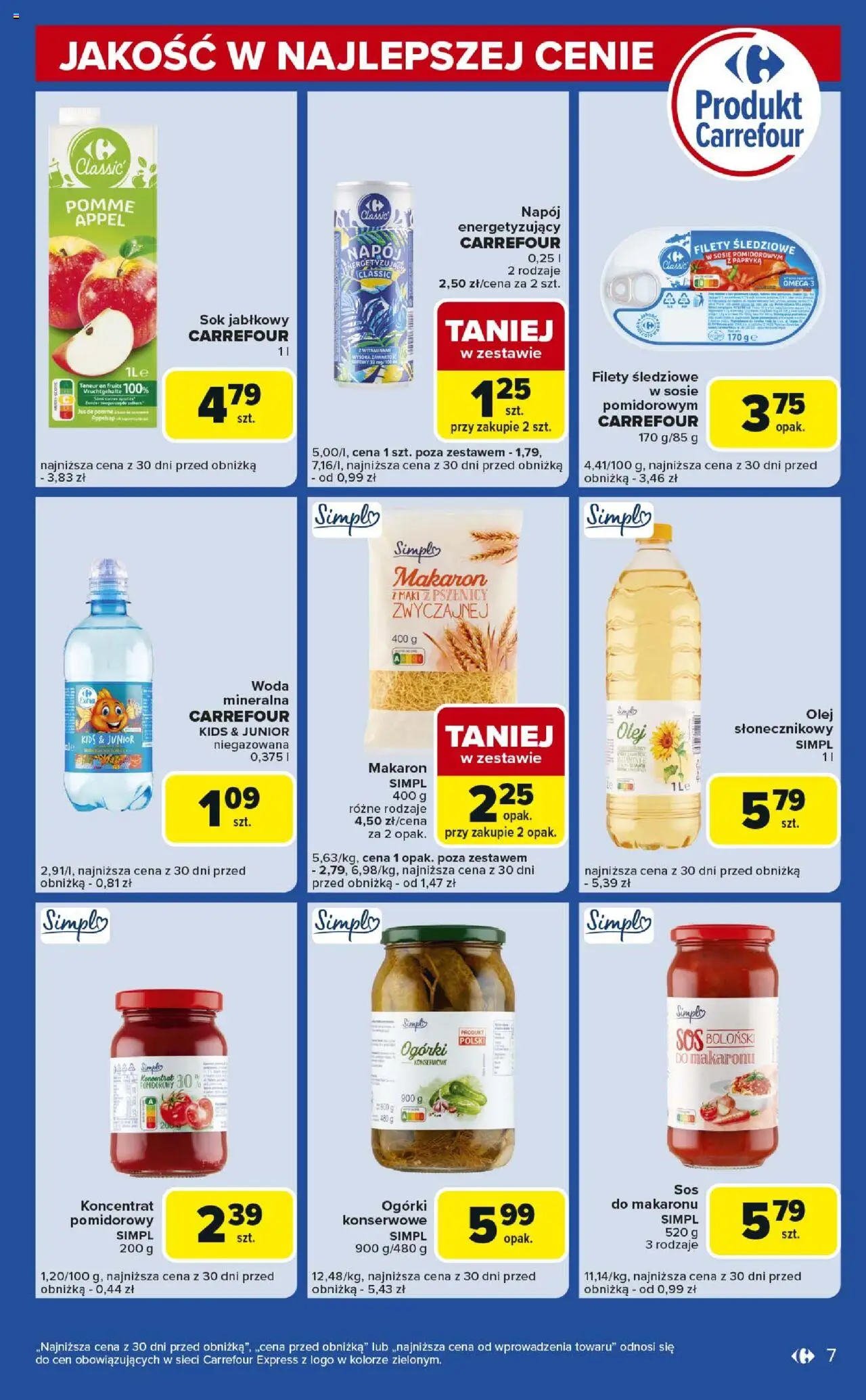 Carrefour Gazetka - Express II od 26.08.2025 | Strona: 7 | Produkty: Koncentrat pomidorowy, Papryka, Makaron, Ogórki