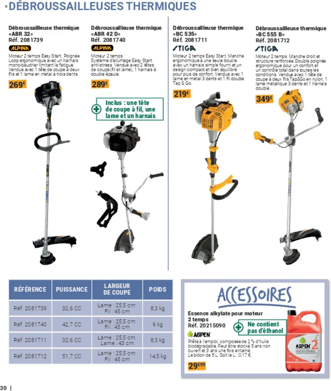  | Page: 30 | Produits: Poids, Débroussailleuse