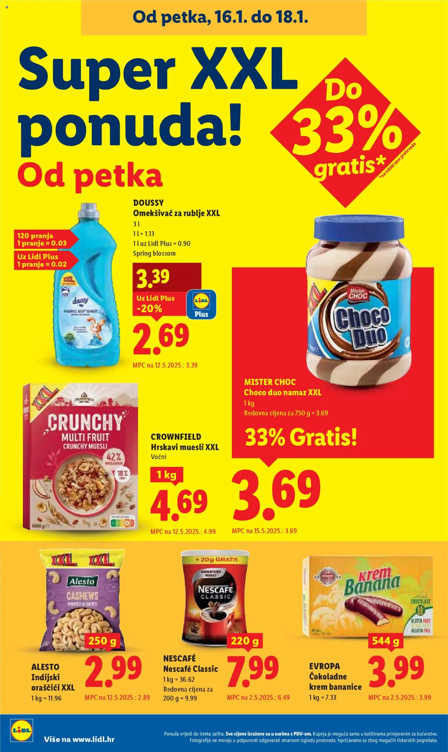 Lidl katalog | vrijedi od 12.01.2026 | Stranica: 64 | Proizvodi: Nescafe, Omekšivač, Namaz