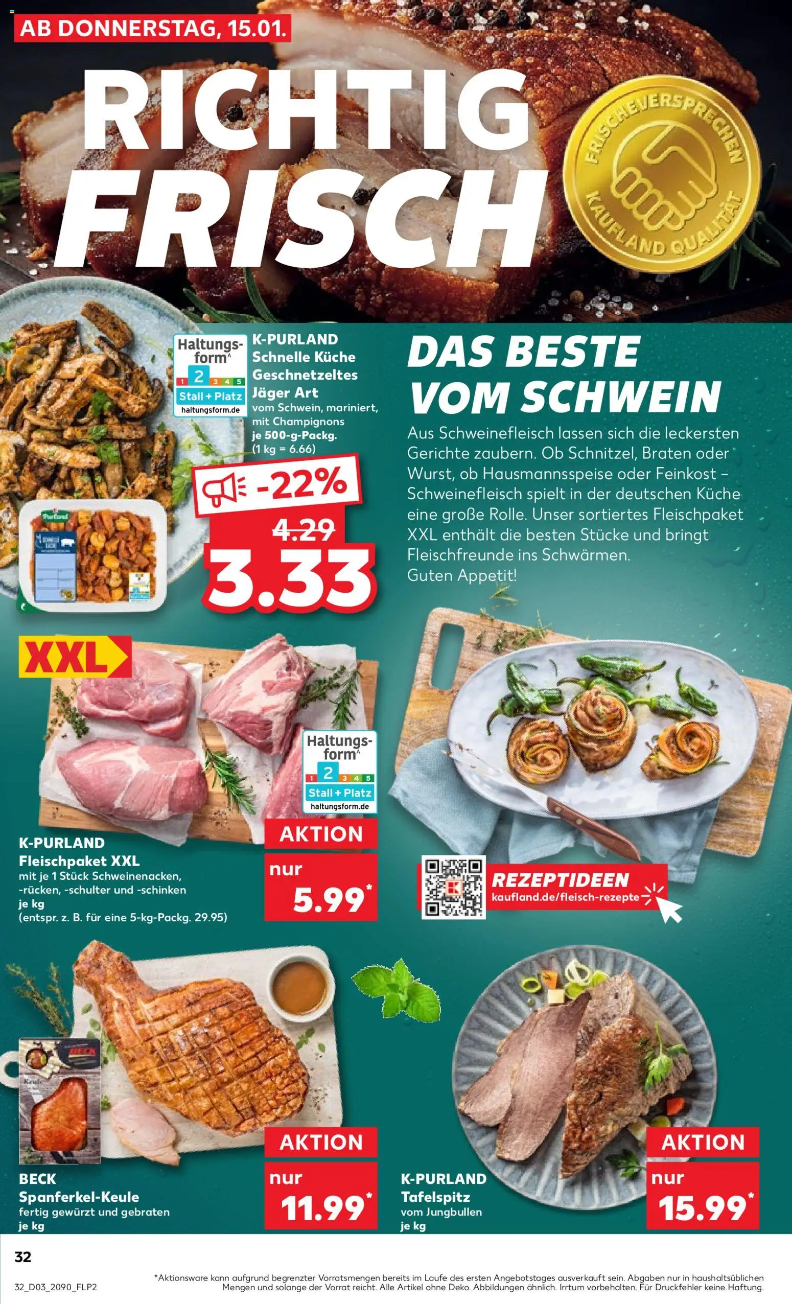 Kaufland prospekt Leipzig	 – gültig ab 18.01.2026 | Seite: 32 | Produkte: Tafelspitz, Küche, Champignons, Schinken