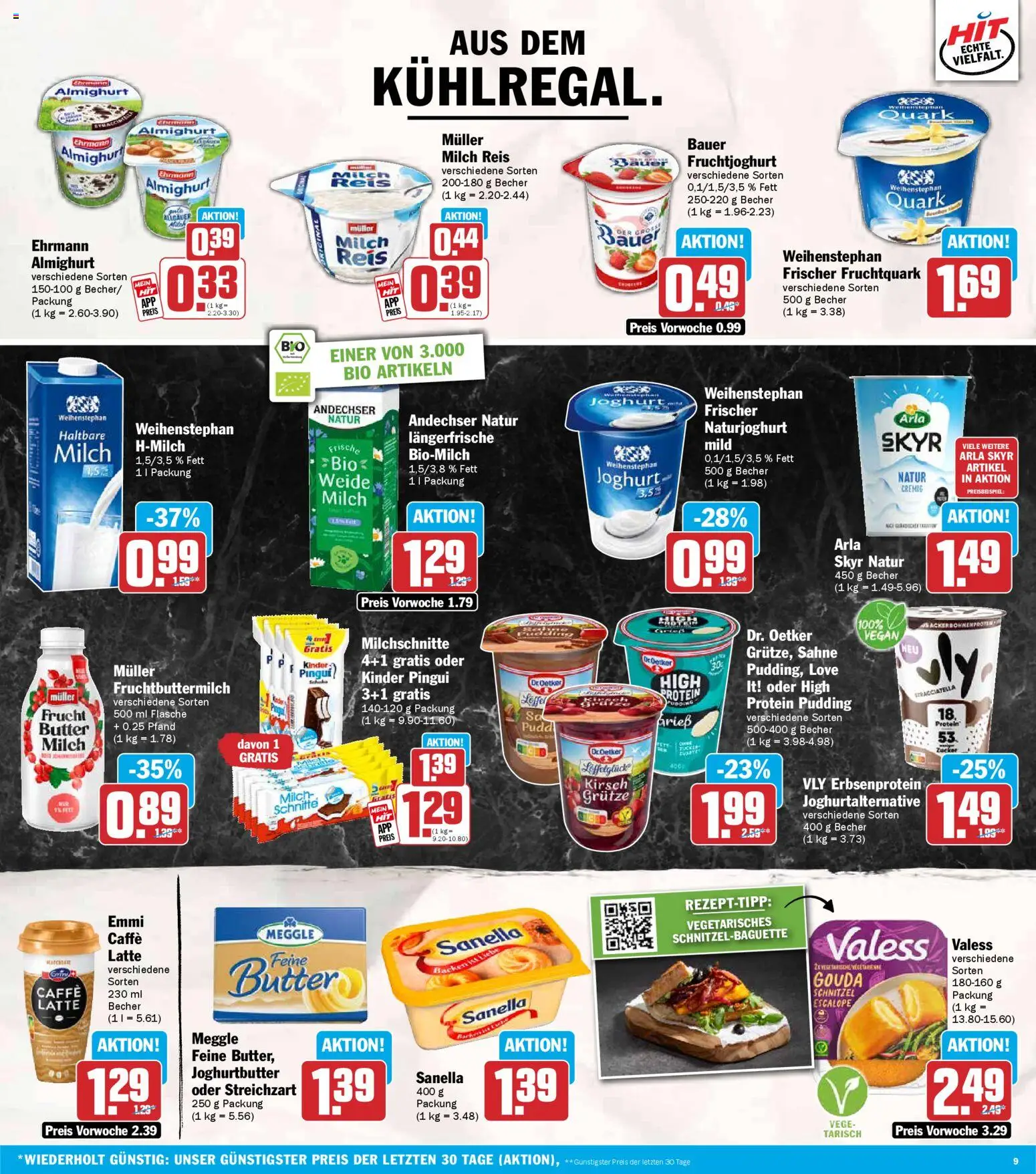 HIT Prospekt 	 – gültig ab 02.03.2026 | Seite: 9 | Produkte: Joghurt, Pudding, Arla skyr, Sanella
