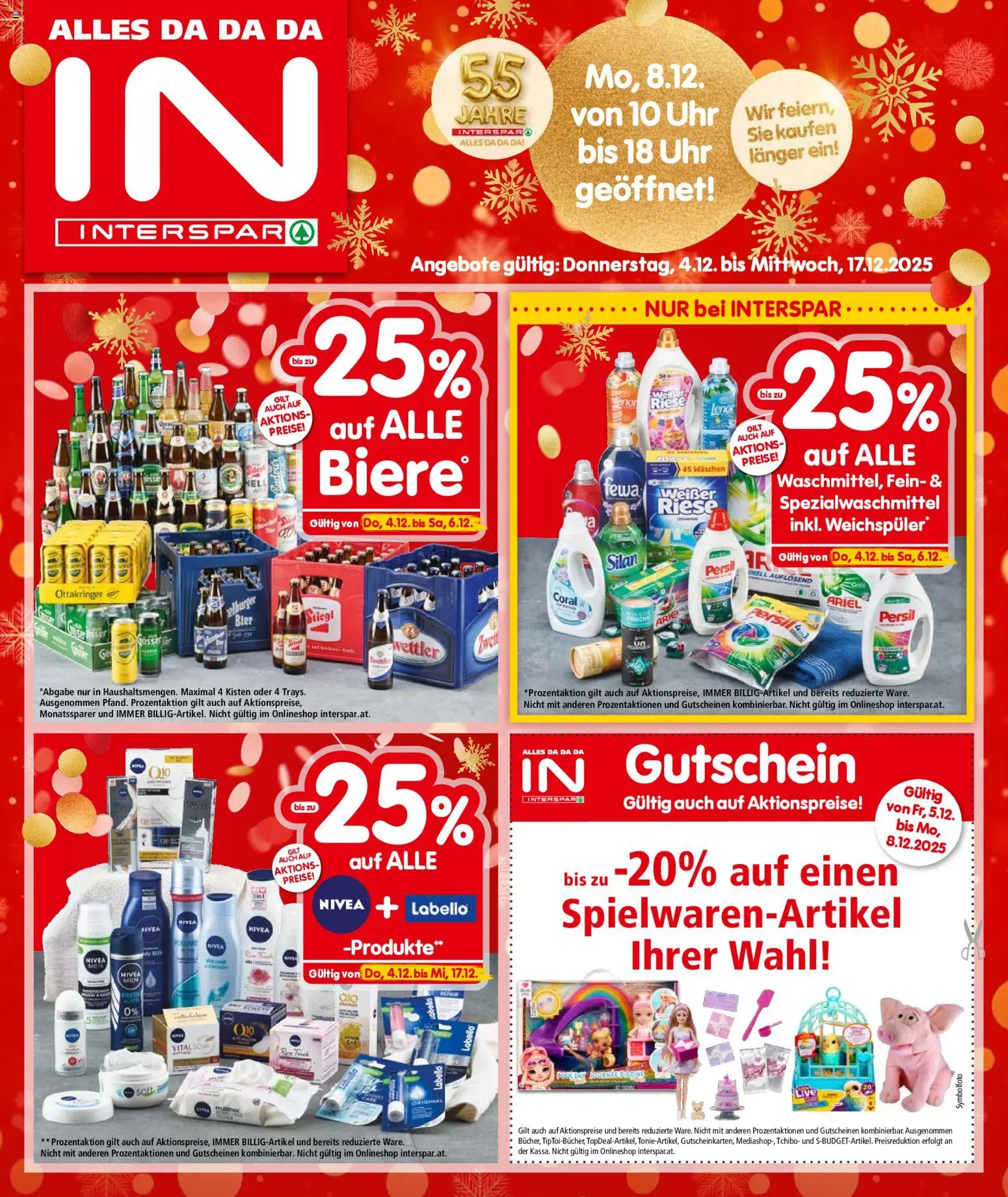 Interspar Flugblatt - Niederösterreich gültig ab 04.12.2025 | Seite: 1 | Produkte: Wasser, Mango, Box