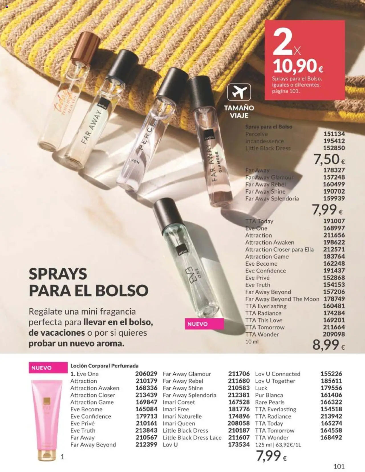 Catálogo AVON campaña 7 │ válido desde el 01.07.2025 | Página: 101 | Productos: Fragancia, Loción corporal, Bolso