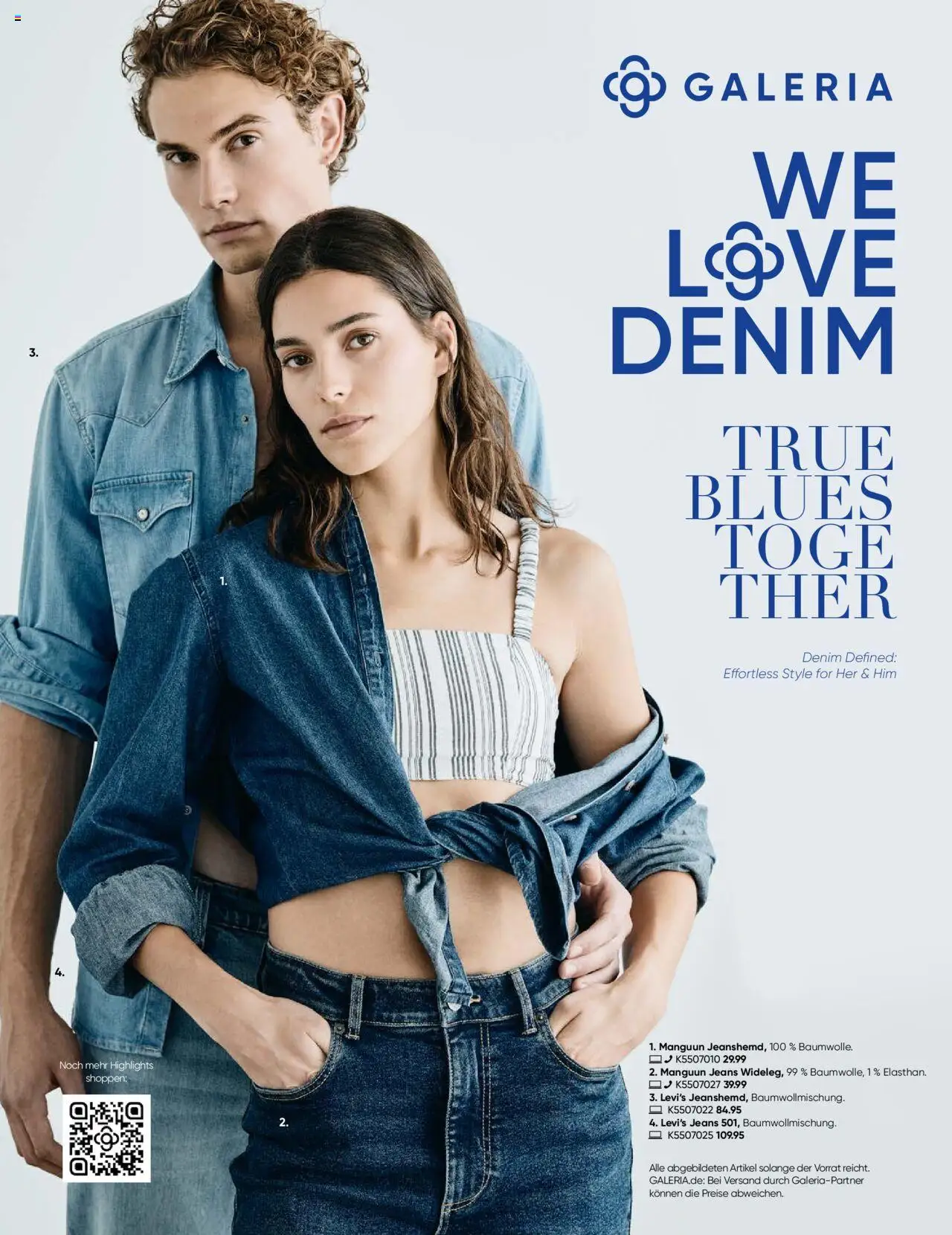 Galeria Karstadt Kaufhof Exklusiver Online-Prospekt - gültig ab dem 03.09.2025 | Seite: 1 | Produkte: Jeans
