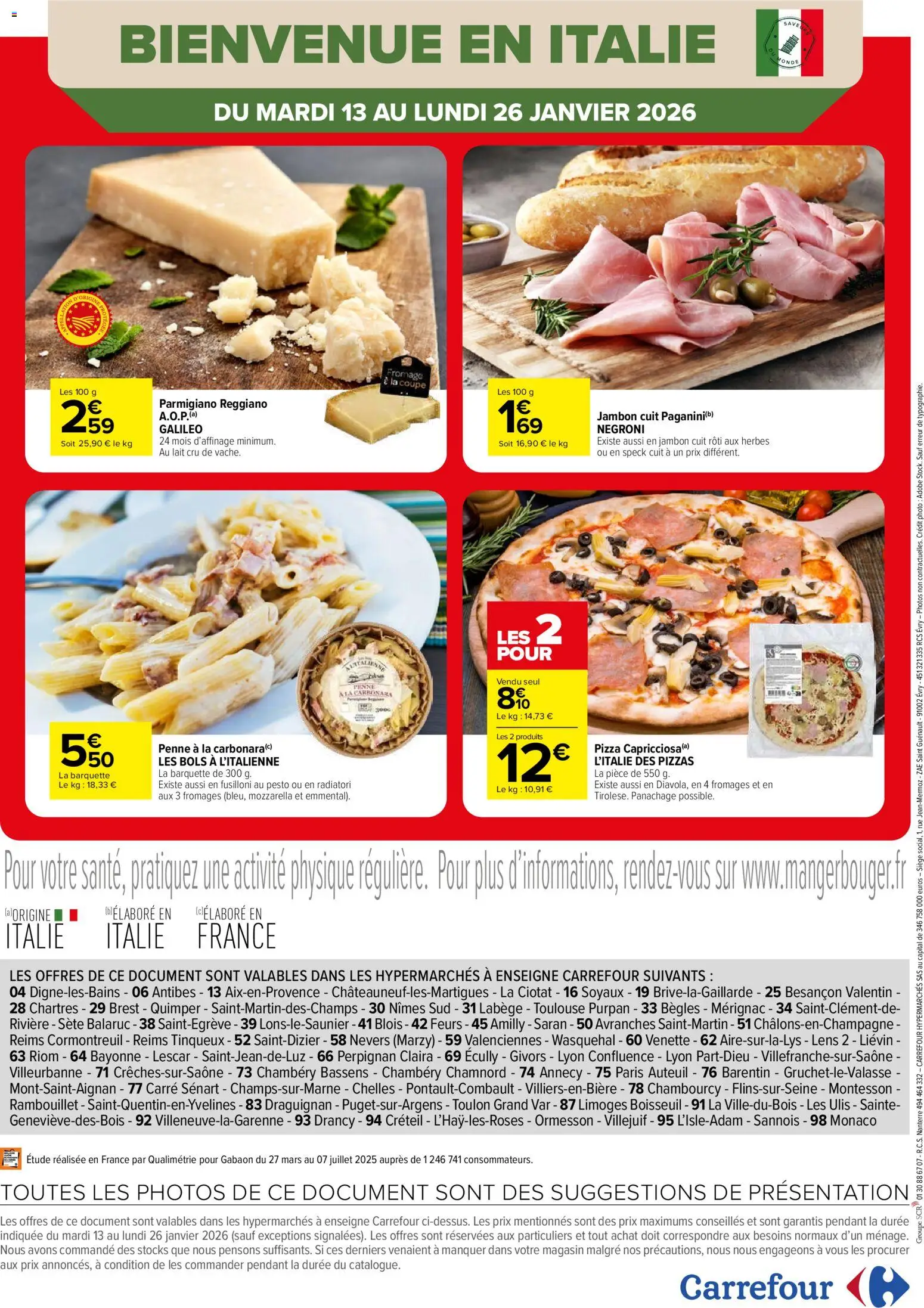 {H1} | Page: 4 | Produits: Pesto, Lait, Jambon, Pizza