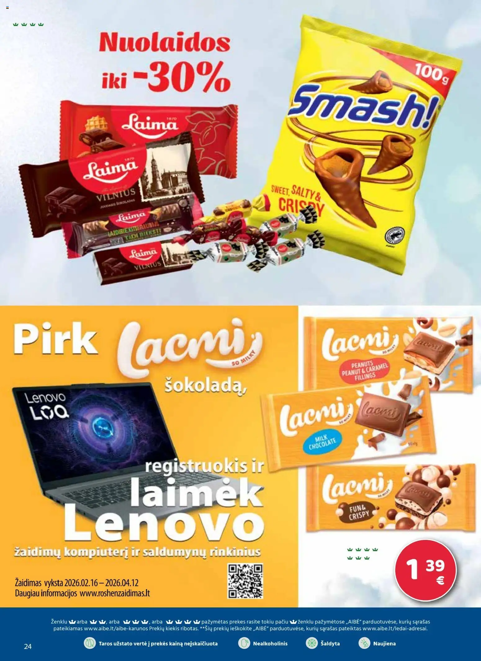 AIBE akcijos nuo 19.03.2026 | Puslapis: 24 | Prekių: Žaidimas