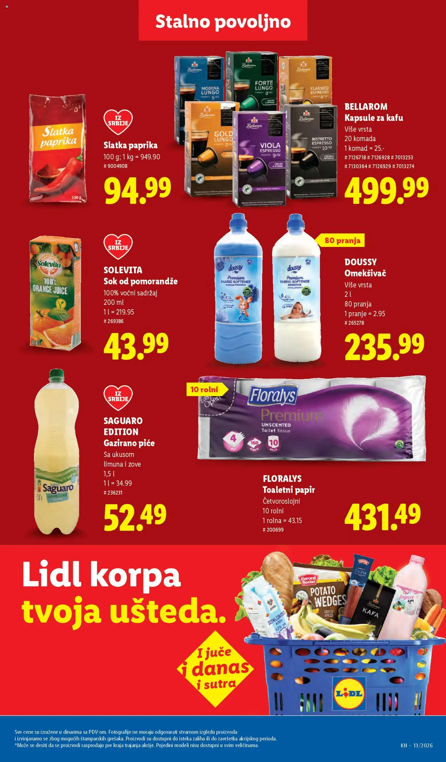 Lidl katalog - važi od 26.03.2026 | Strana: 41 | Proizvode: Kapsule, Kapsule za kafu, Korpa, Kafa
