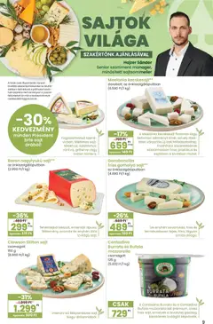 Spar Ínyenc katalógus - amely érvényes a következő dátumtól: 09.03.2026 | Oldal: 9 | Termékek: Mozzarella, Gomolya sajt, Kecskesajt, Sajt