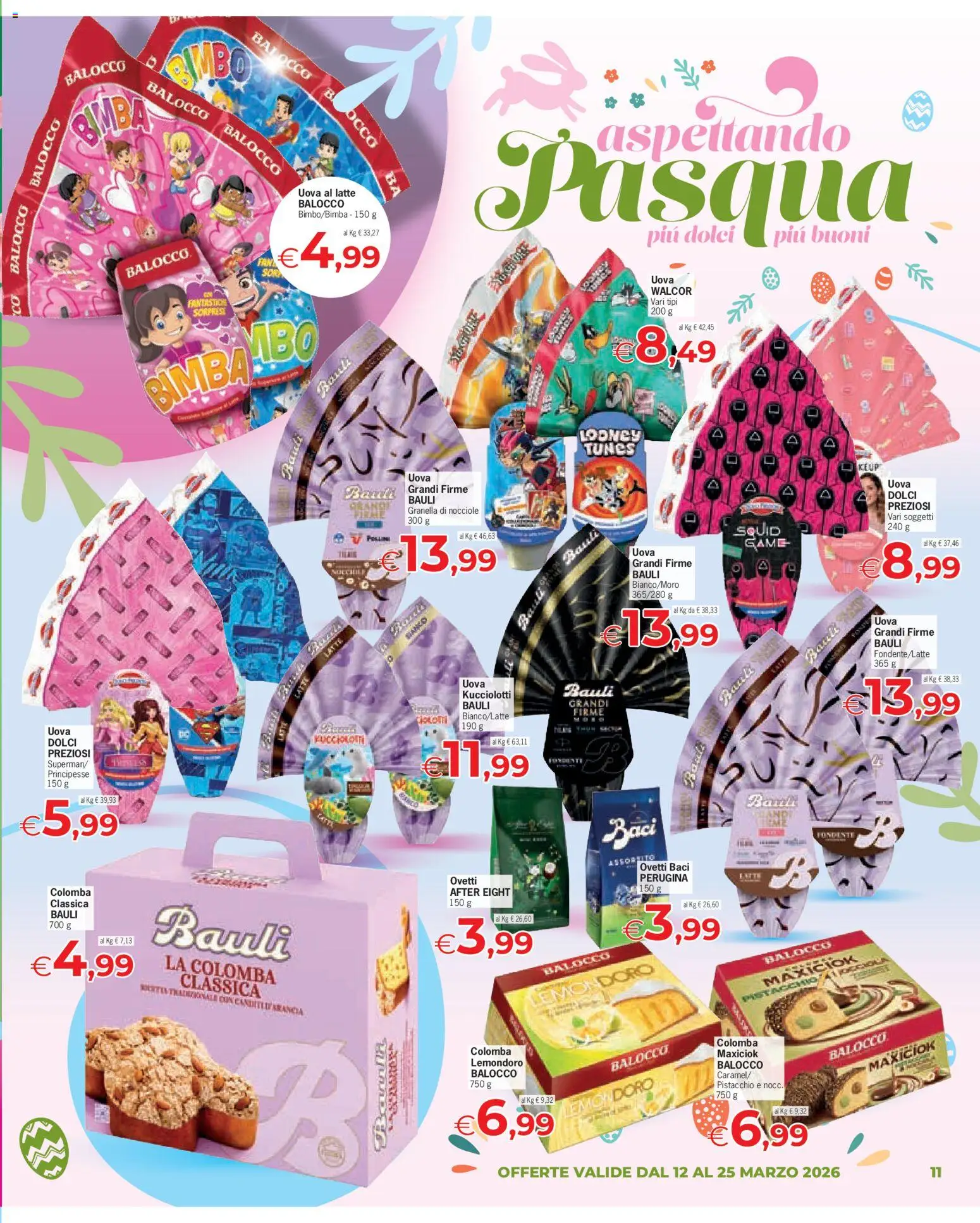 Volantino Eurospar del 12.03.2026 | Pagina: 11 | Prodotti: Uova, Latte, Nocciole