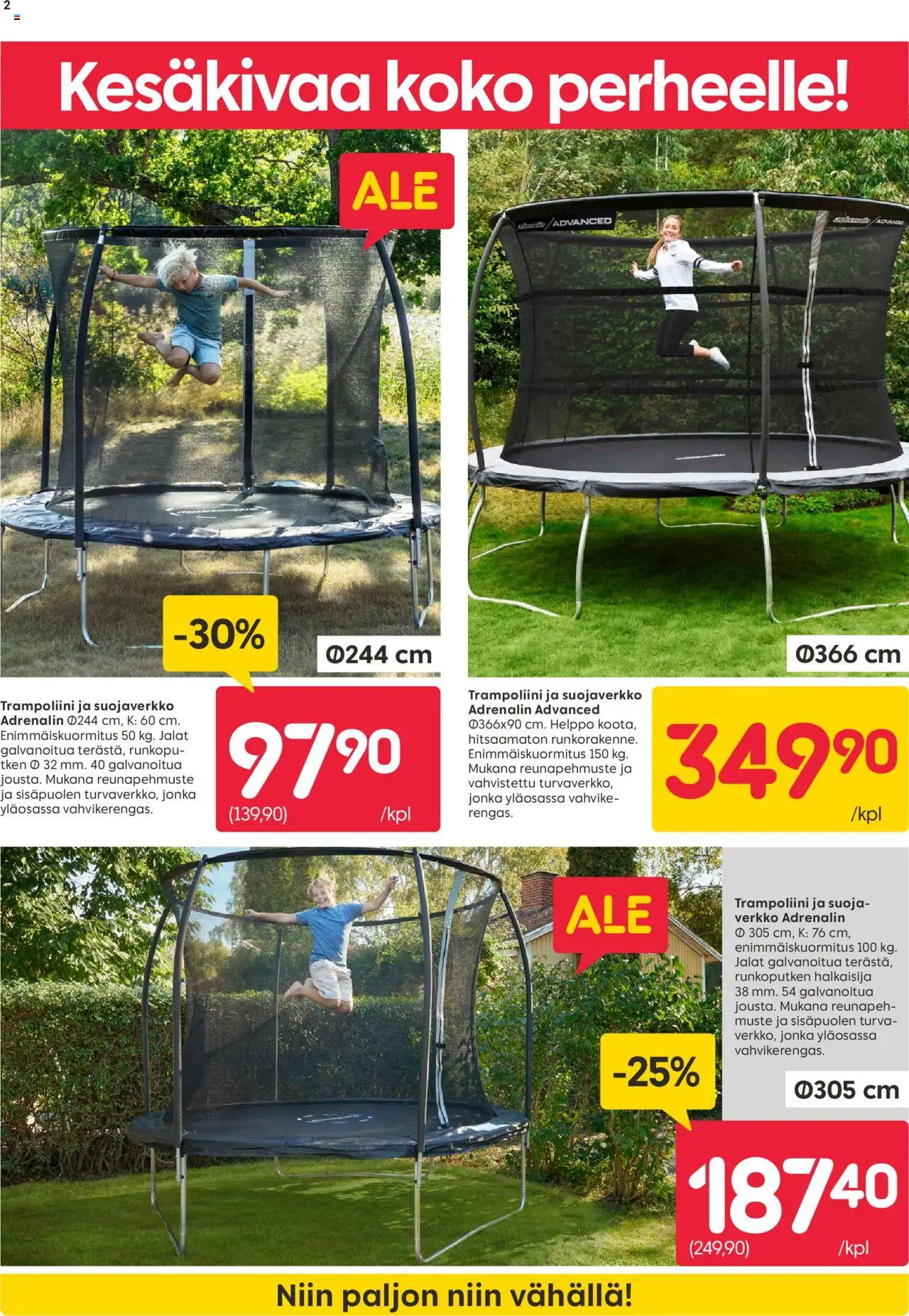  | Sivu: 2 | Tuotteet: Trampoliini