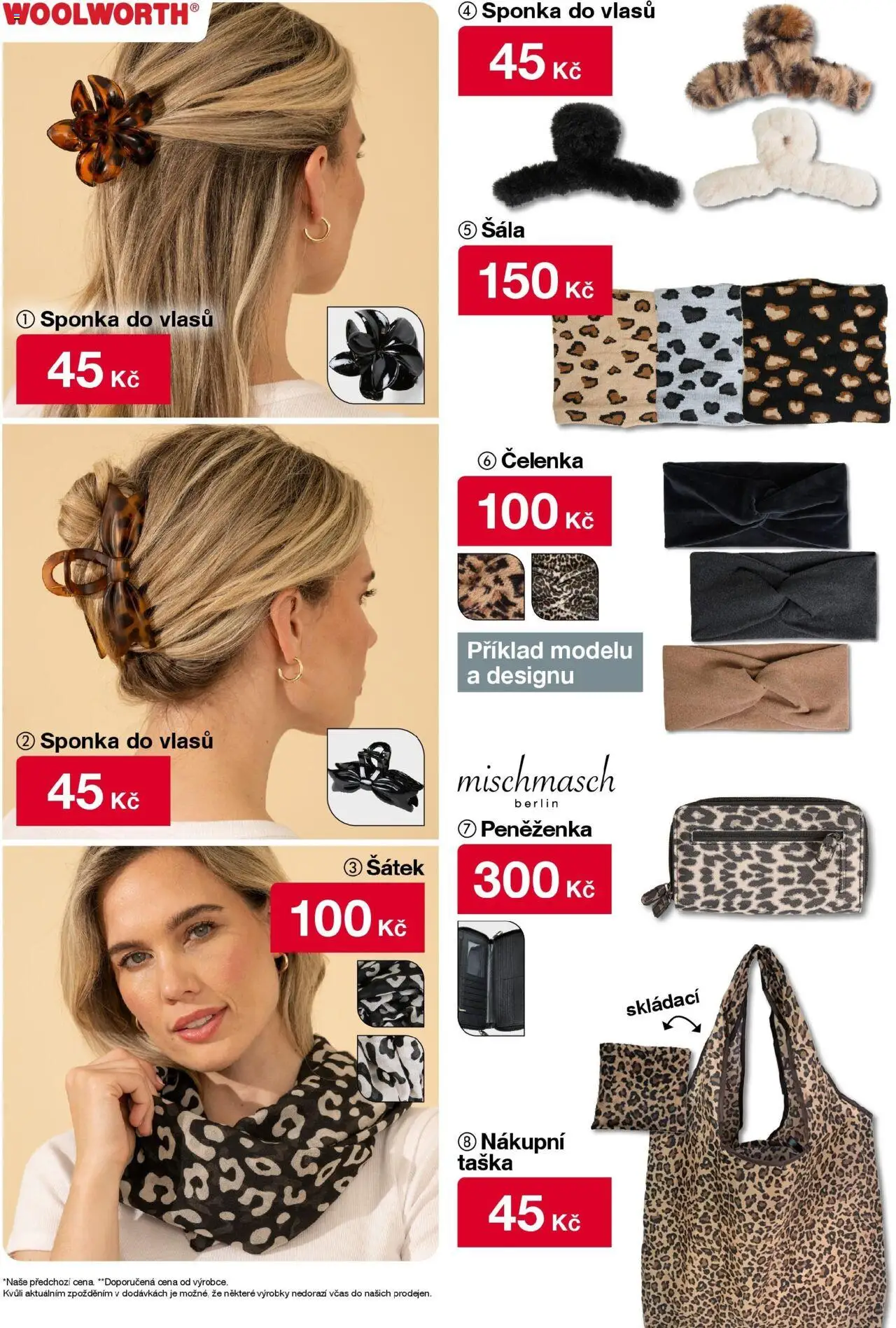 Woolworth leták od 12.09.2025 - akční nabídka | Strana: 7 | Produkty: Čelenka, Peněženka, Šála, Taška