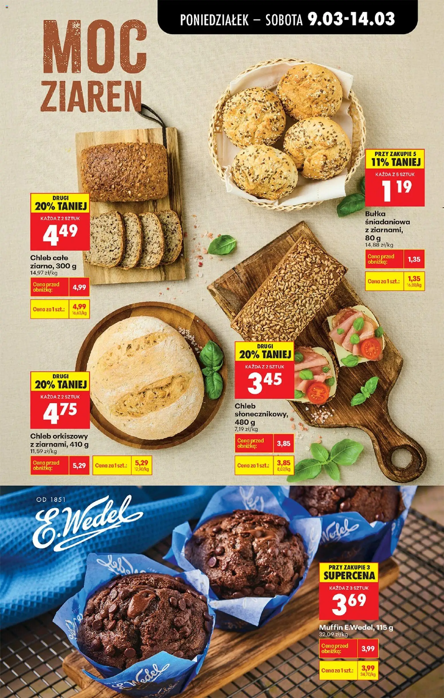 Biedronka gazetka od poniedziałku od 09.03.2026 | Strona: 39 | Produkty: Waga, Bułka, Chleb