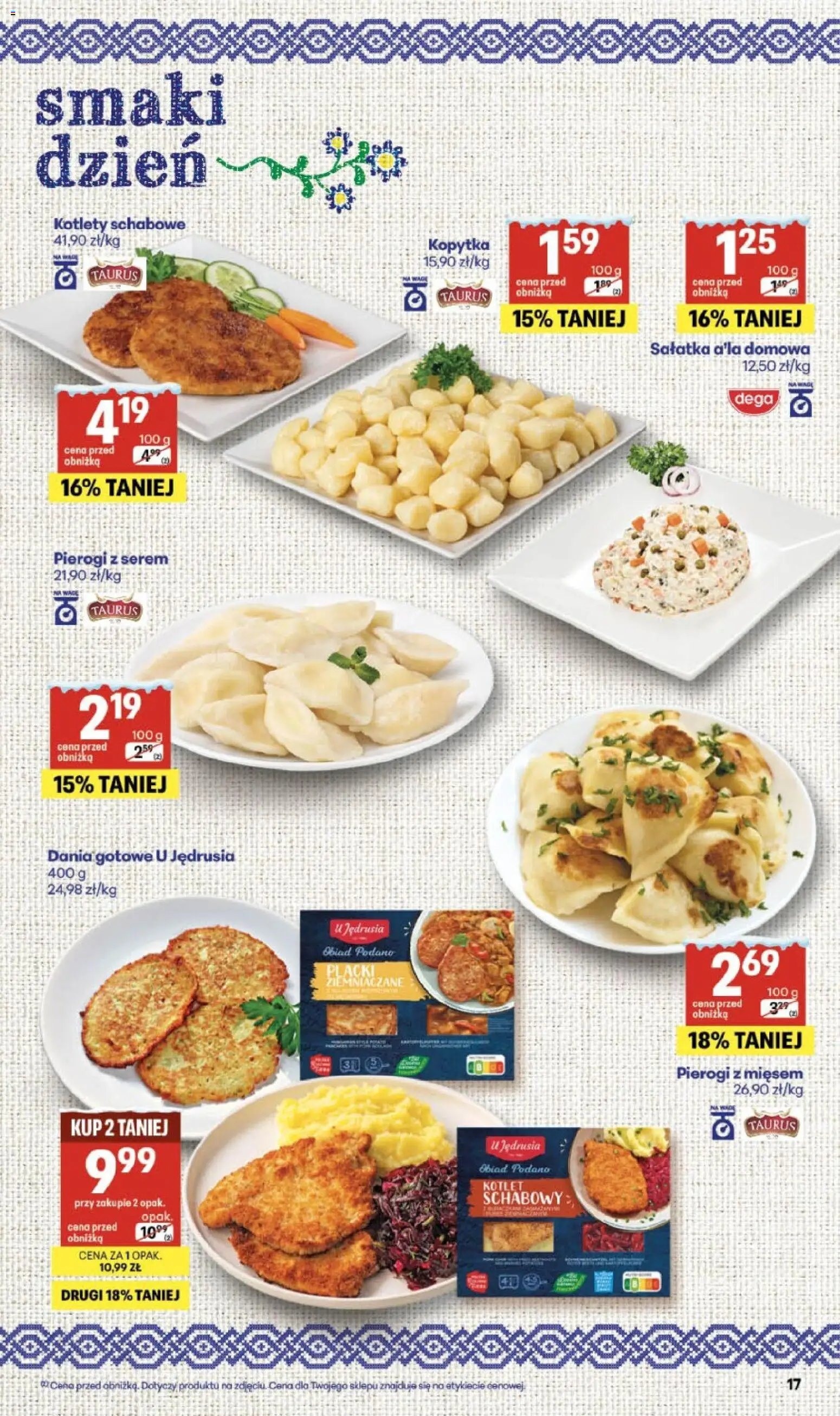 Delikatesy Centrum Gazetka od 29.01.2026 | Strona: 17 | Produkty: Pierogi, Pierogi z mięsem, Sałatka, Dania gotowe