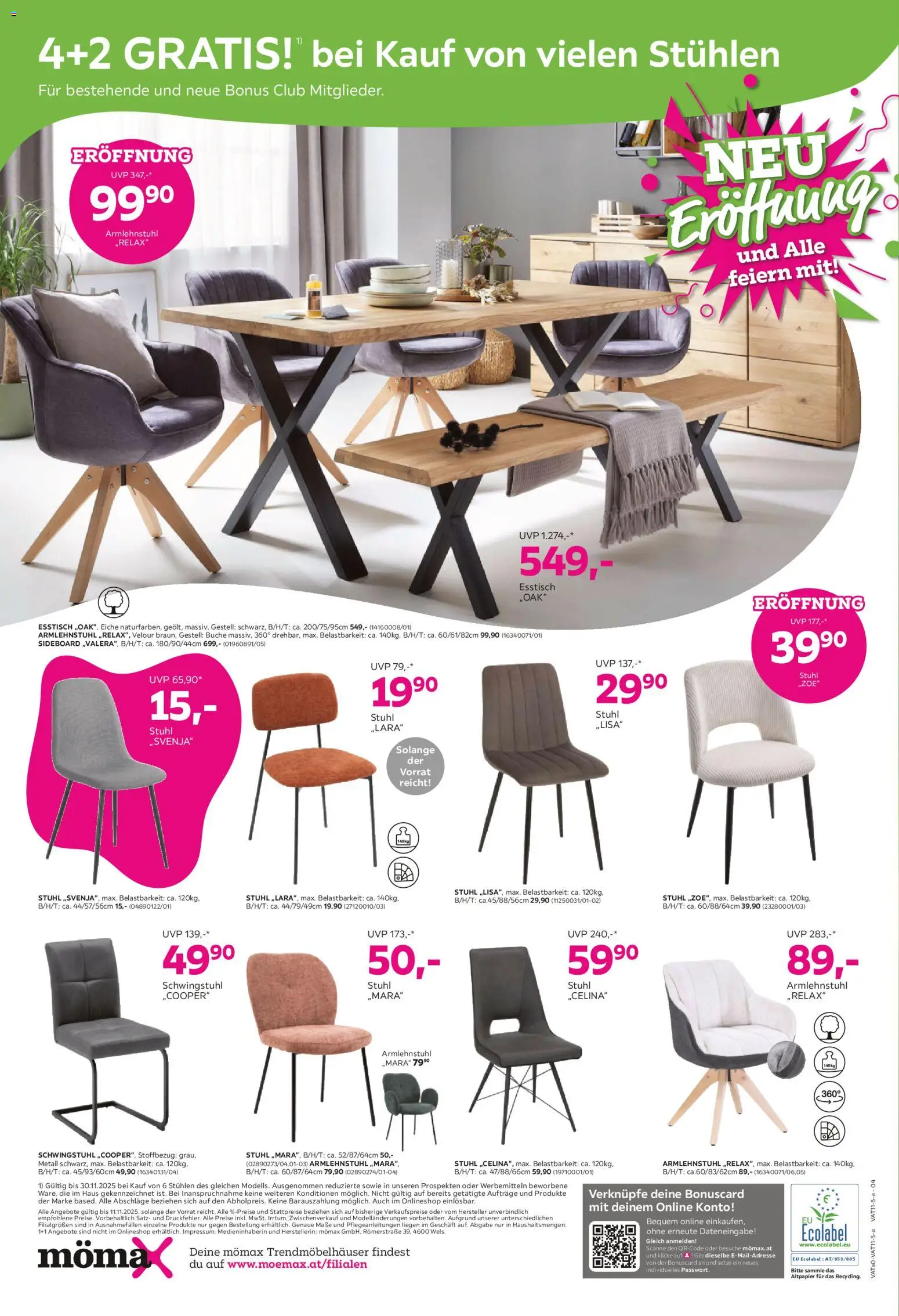 Mömax Prospekt aktuell gültig ab 04.11.2025 | Seite: 4 | Produkte: Stuhl