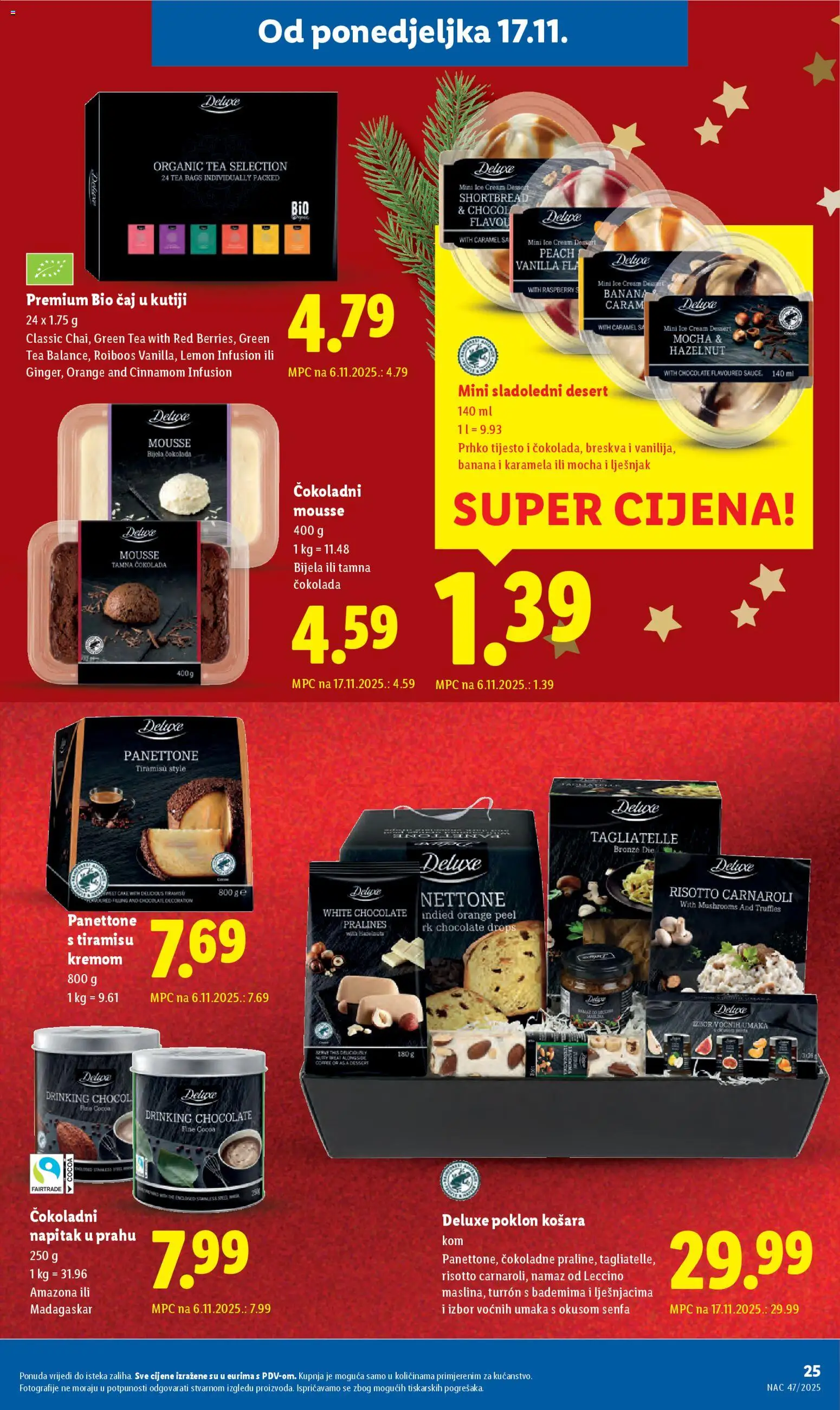 Lidl katalog | vrijedi od 17.11.2025 | Stranica: 25 | Proizvodi: Panettone, Čokolada, Lješnjak, Breskva