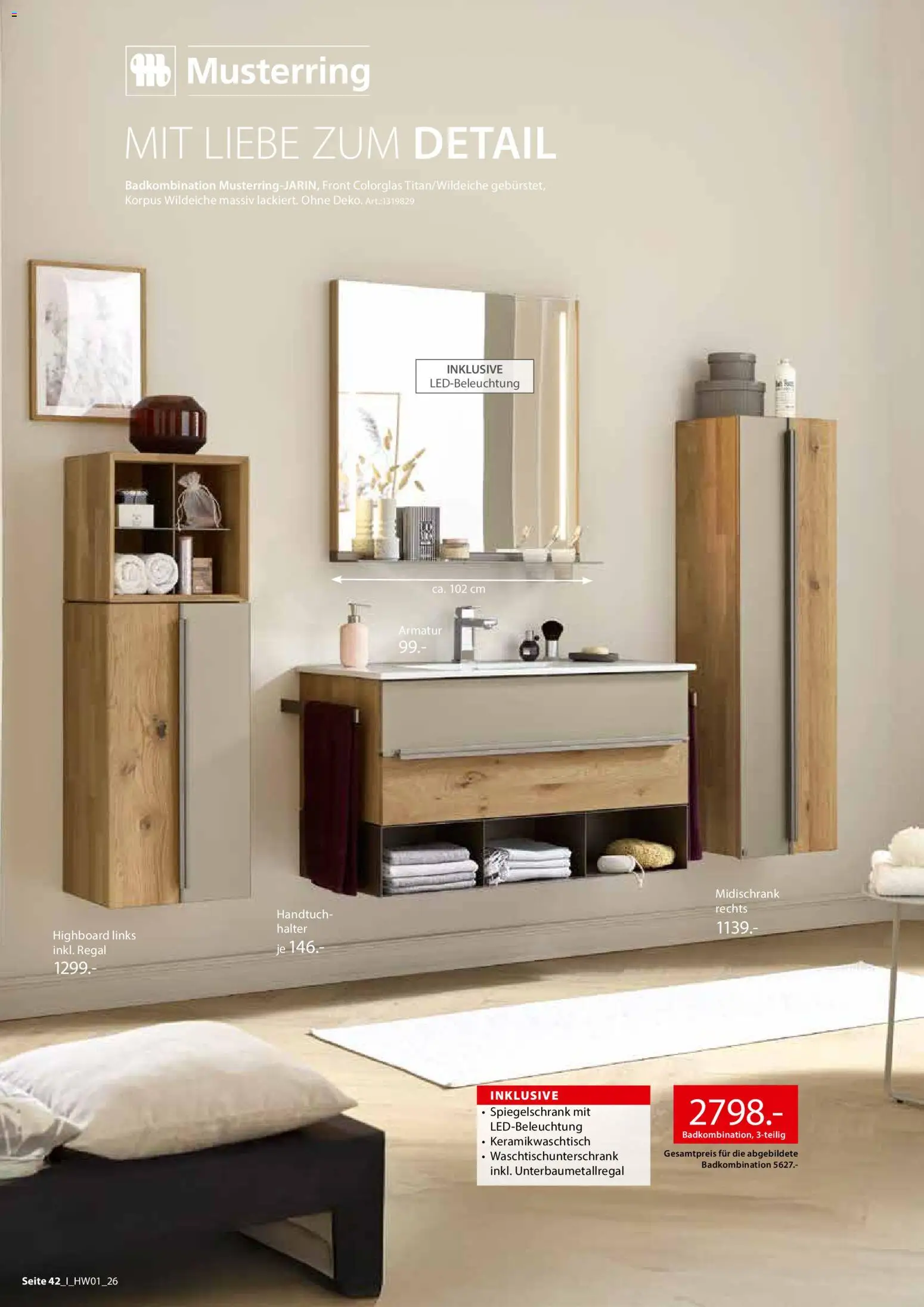 Zurbrüggen Hochwert Spezial – gültig ab 27.03.2026 | Seite: 42 | Produkte: HIghboard, Armatur, Spiegelschrank, Midischrank