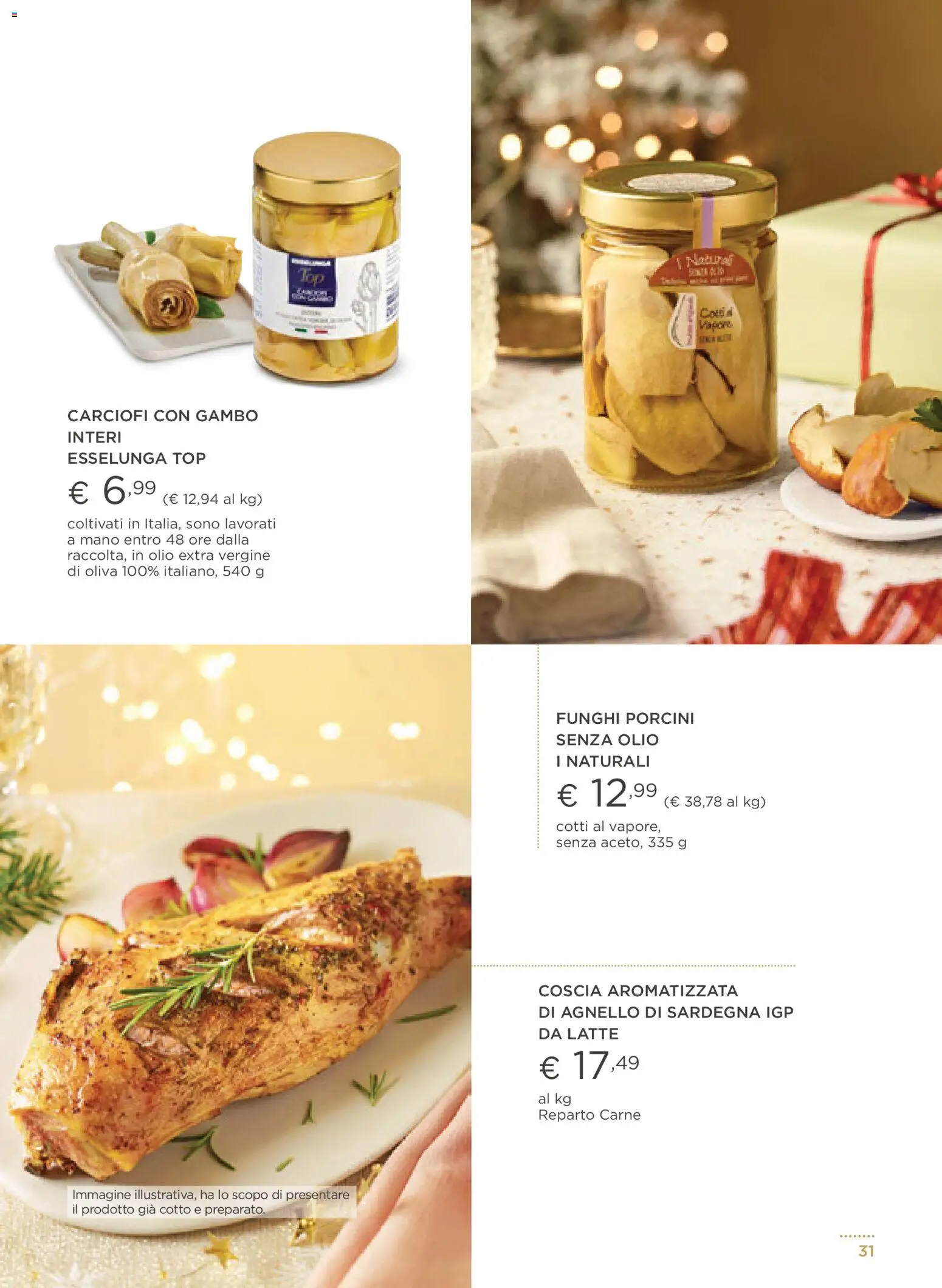 Volantino Esselunga S del 01.12.2025 | Pagina: 31 | Prodotti: Latte, Olio, Top, Funghi