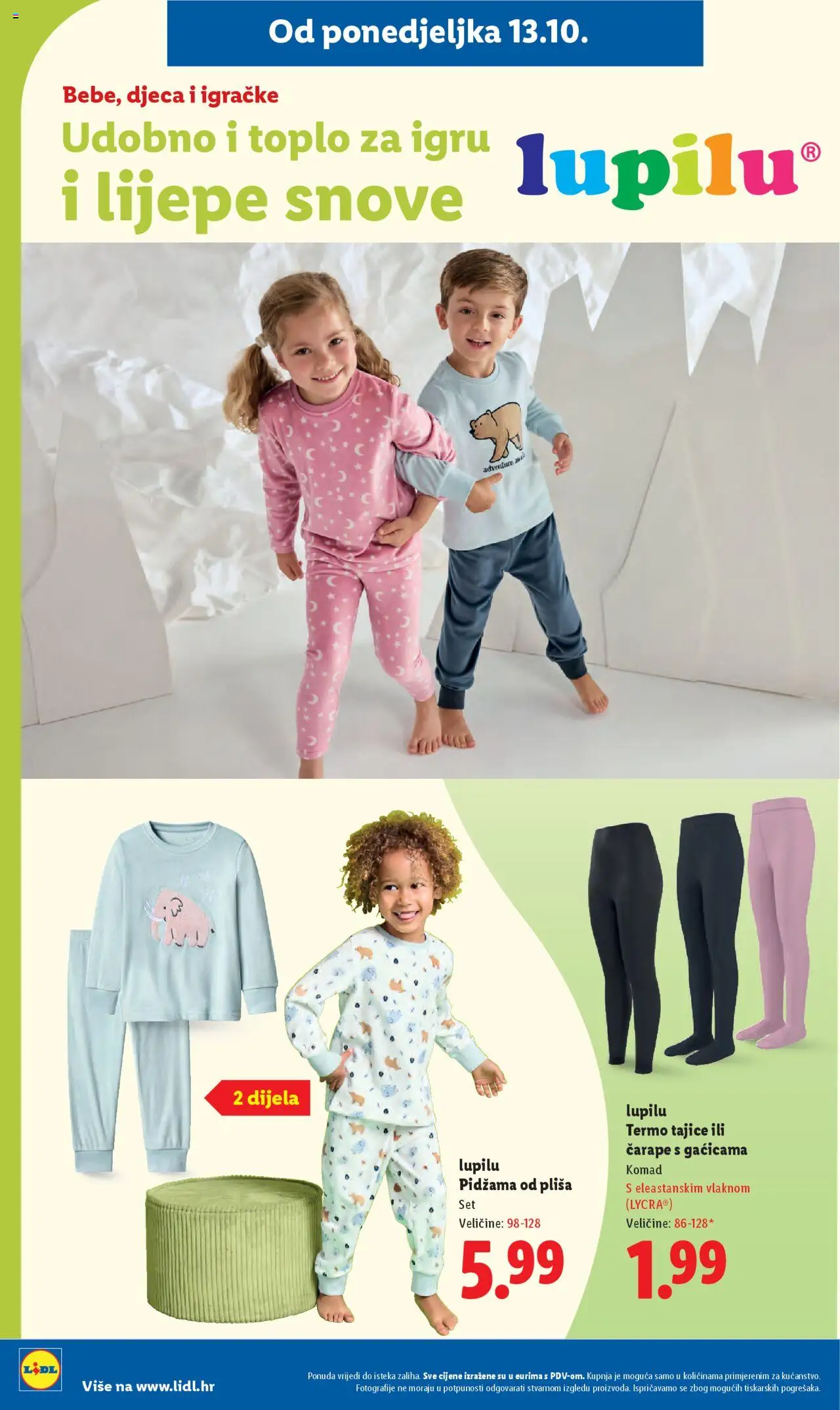 Lidl katalog | vrijedi od 13.10.2025 | Stranica: 38 | Proizvodi: Čarape, Pidžama, Tajice