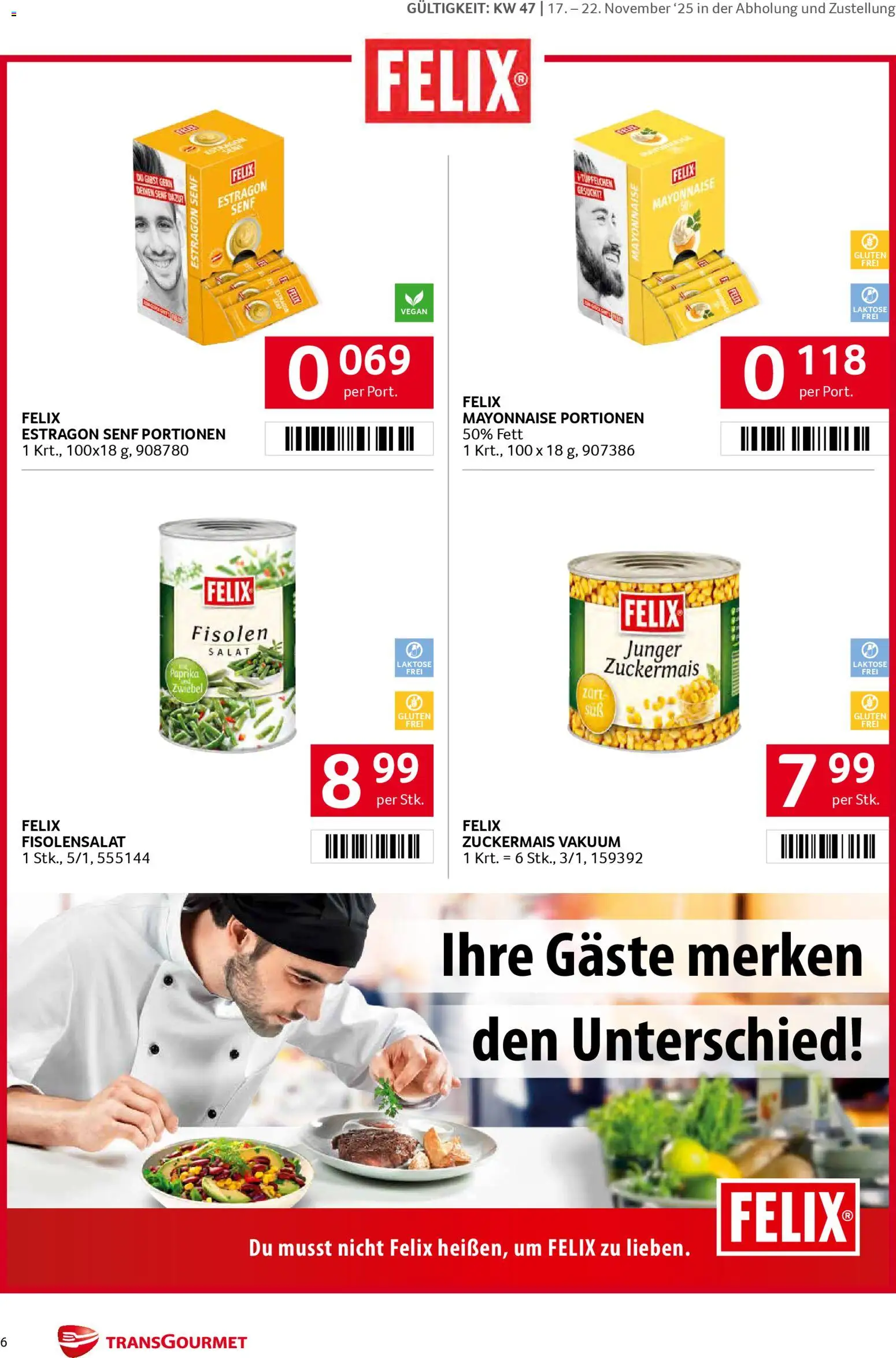 Transgourmet Markenfestwoche gültig ab 17.11.2025 | Seite: 6 | Produkte: Salat, Mayonnaise
