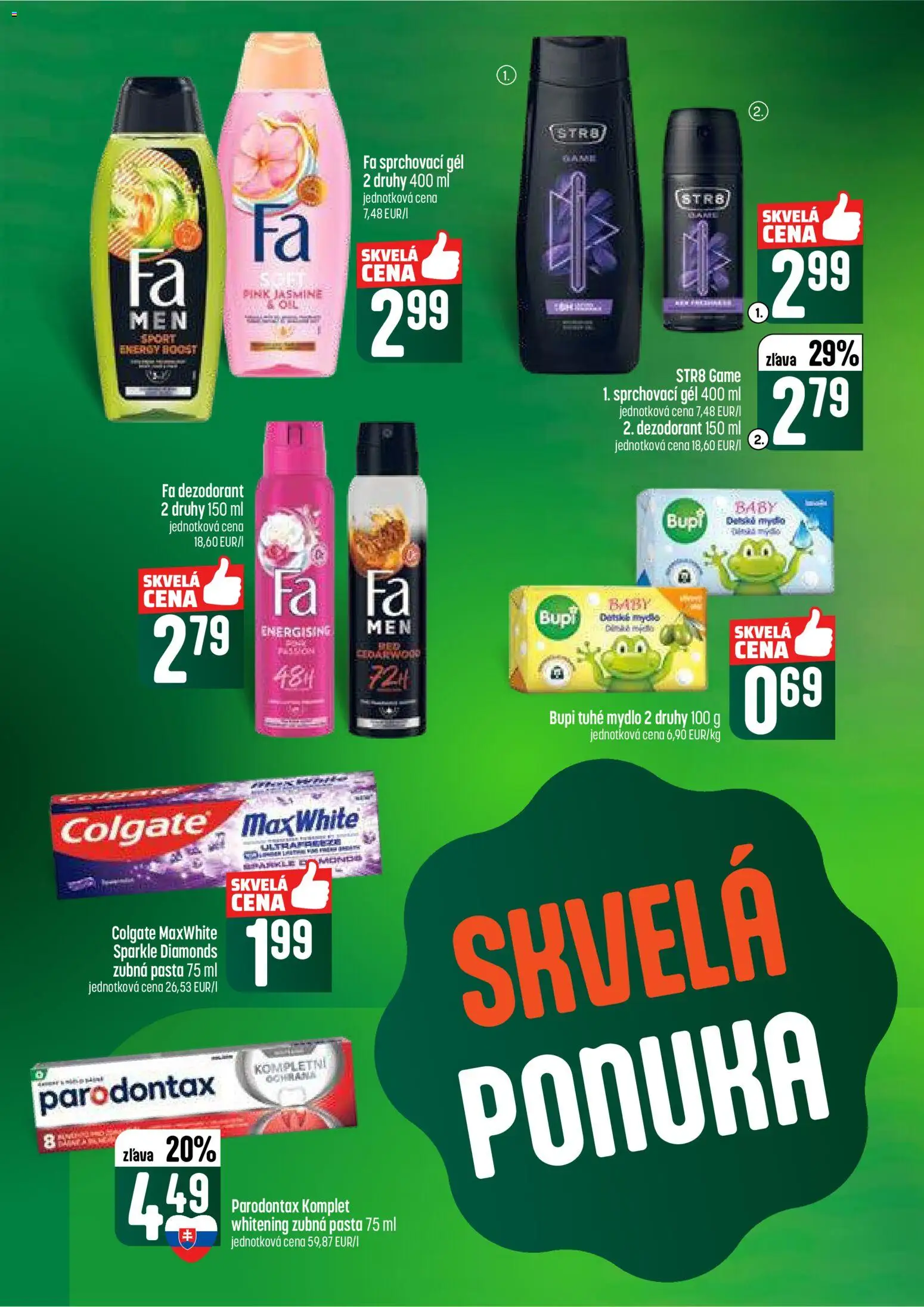 Nové COOP Jednota akcie – leták je platný od 29.01.2026 | Strana: 56 | Produkty: Mydlo, Dezodorant, Zubná pasta