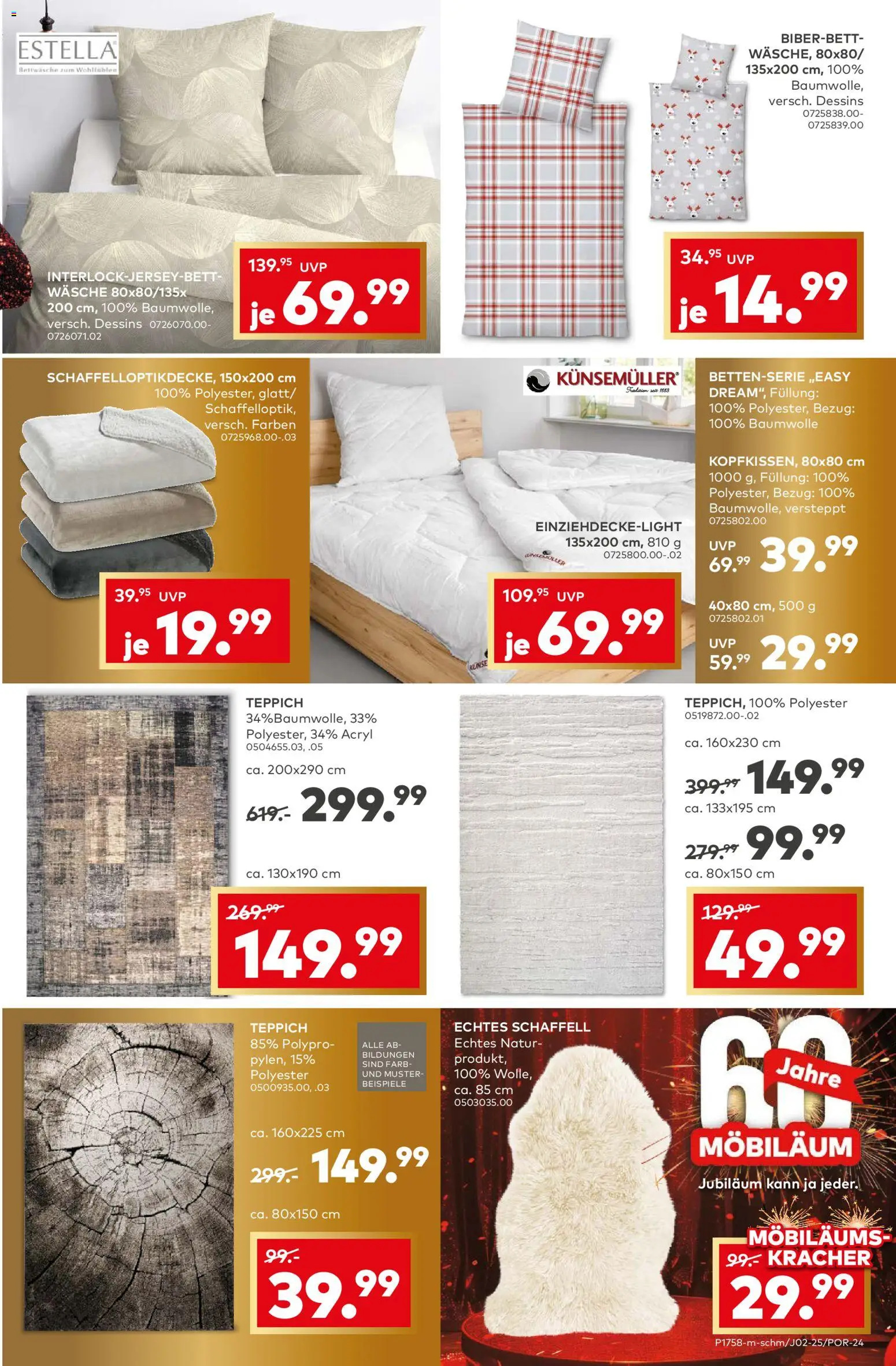 Porta! Möbiläums-Spar-Show mit Guido Cantz und 25% auf ALLE Möbel - NeuWulmstorf – gültig ab 27.10.2025 | Seite: 11 | Produkte: Bettwäsche, Teppich
