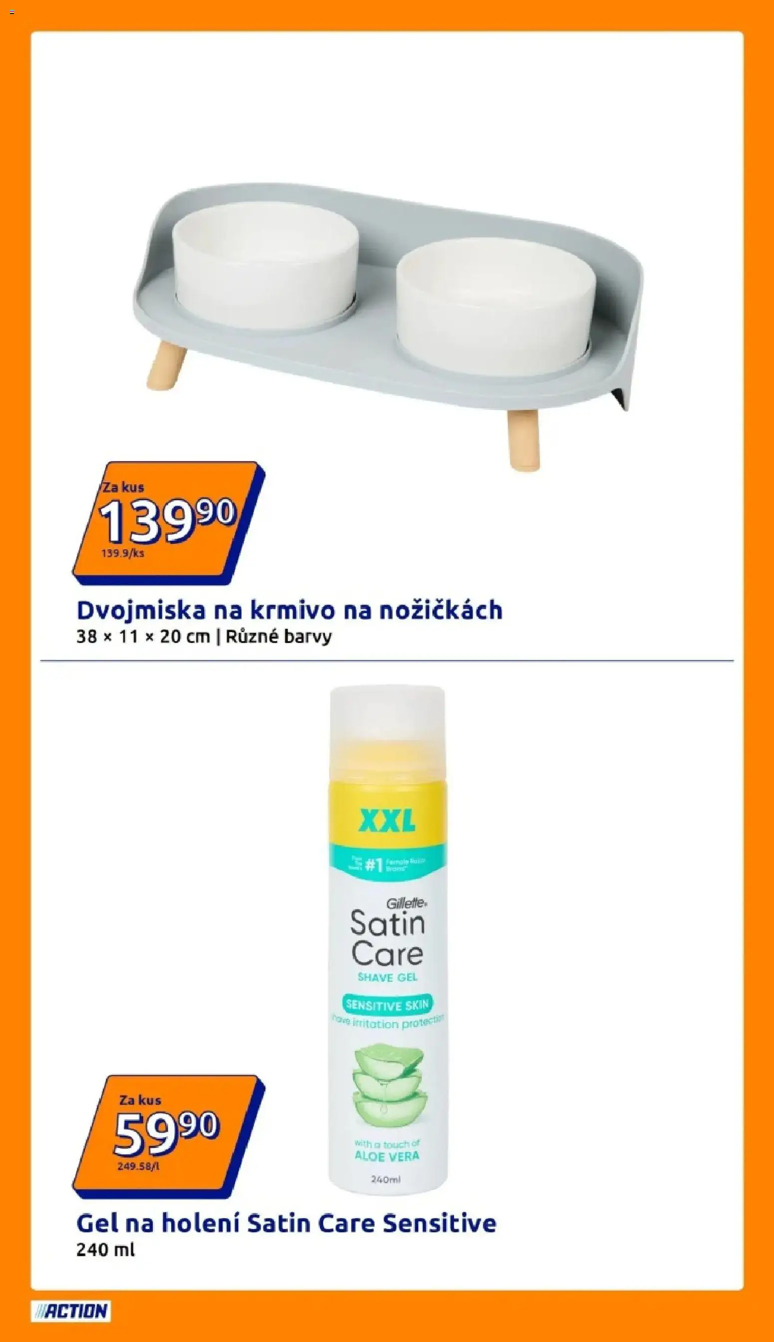 Action aktuální leták od 08.04.2026 | Strana: 20 | Produkty: Gel na holení, Aloe vera, Barvy