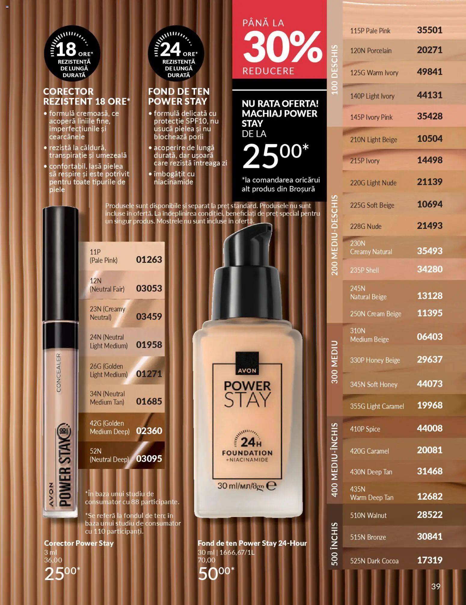 Noul catalog Avon – valabil de la 01.04.2026 | Pagină: 41 | Produse: Fond de ten, Machiaj, Concealer, Rață