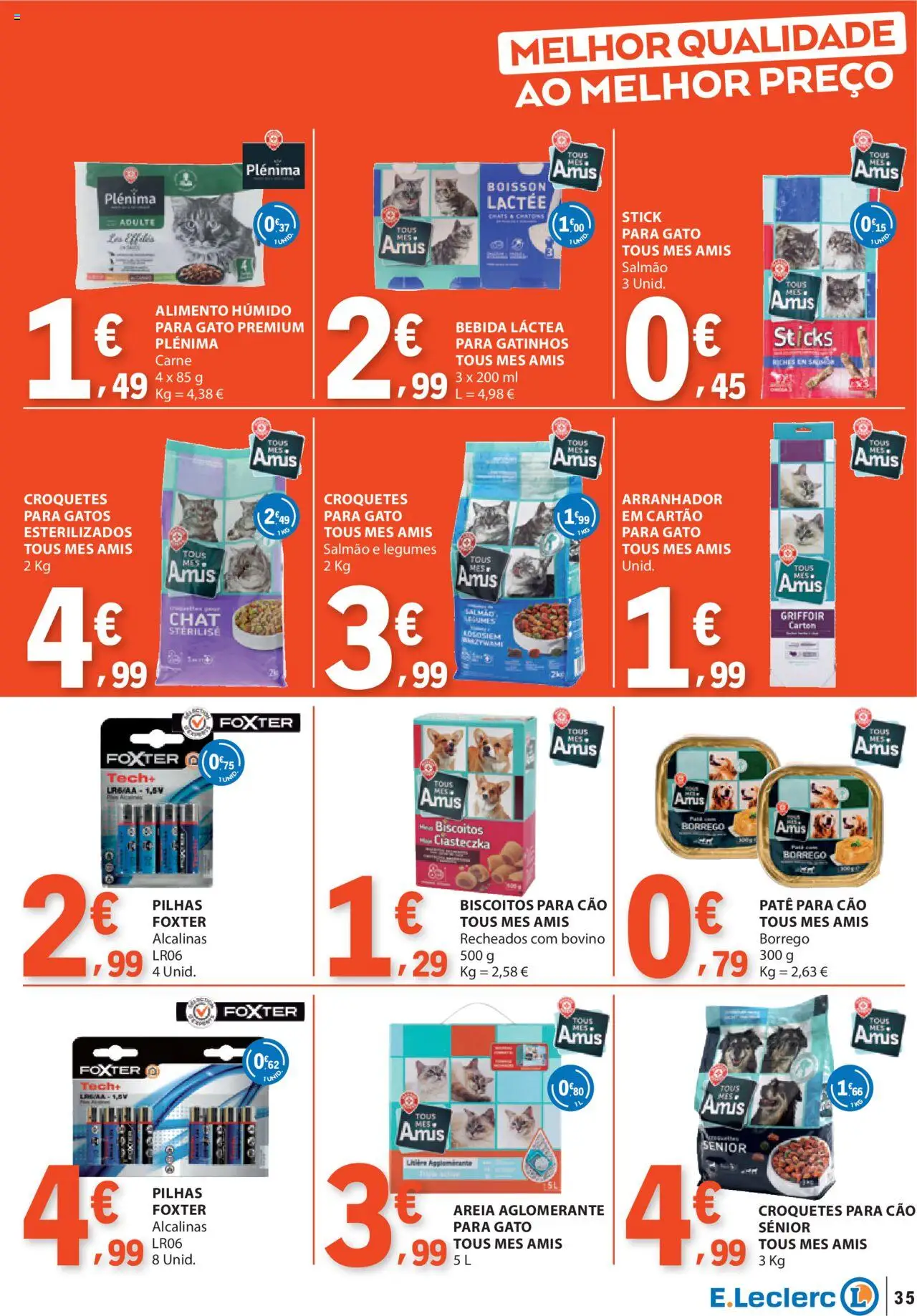 E.Leclerc folheto │ válido de 09.10.2025 | Página: 35 | Produtos: Areia, Salmão, Carne, Biscoitos
