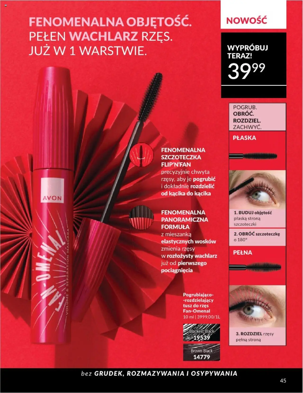Avon Katalog 07 2025 od 01.07.2025 | Strona: 45 | Produkty: Tusz do rzęs