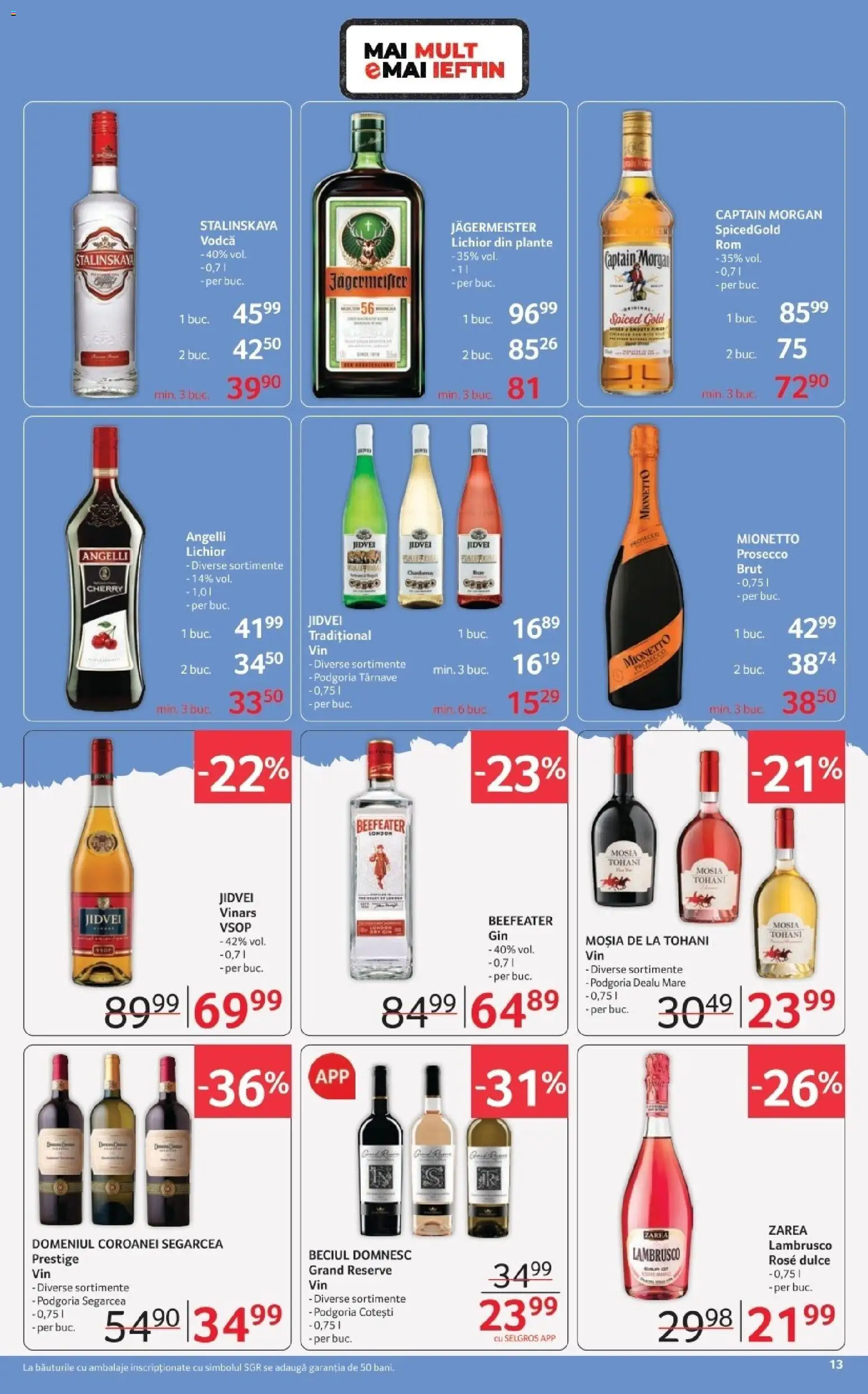 Noul catalog Selgros – valabil de la 20.03.2026 | Pagină: 13 | Produse: Su ısıtıcı, Lichior, Prosecco