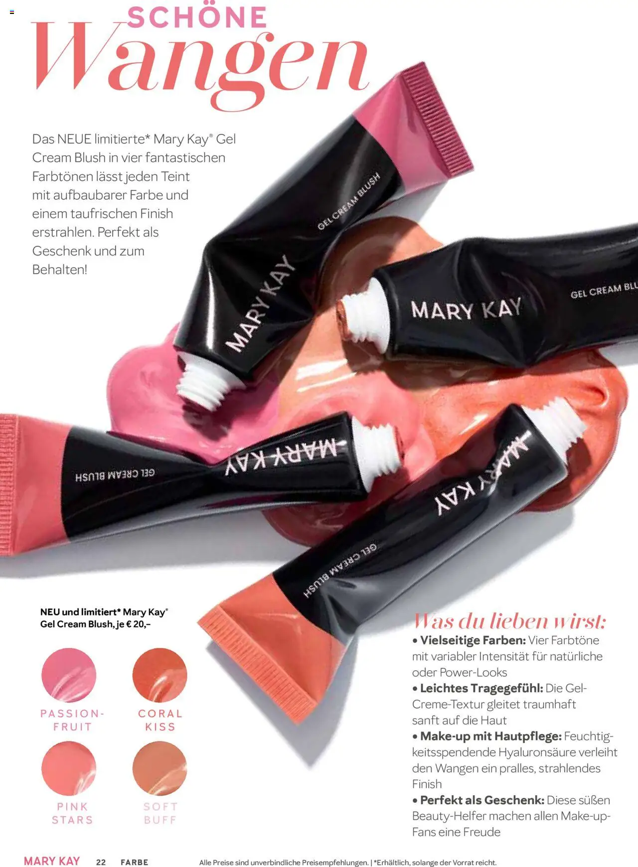 Mary Kay Katalog - gültig ab dem 16.07.2025 | Seite: 22 | Produkte: Coral, Finish, Blush