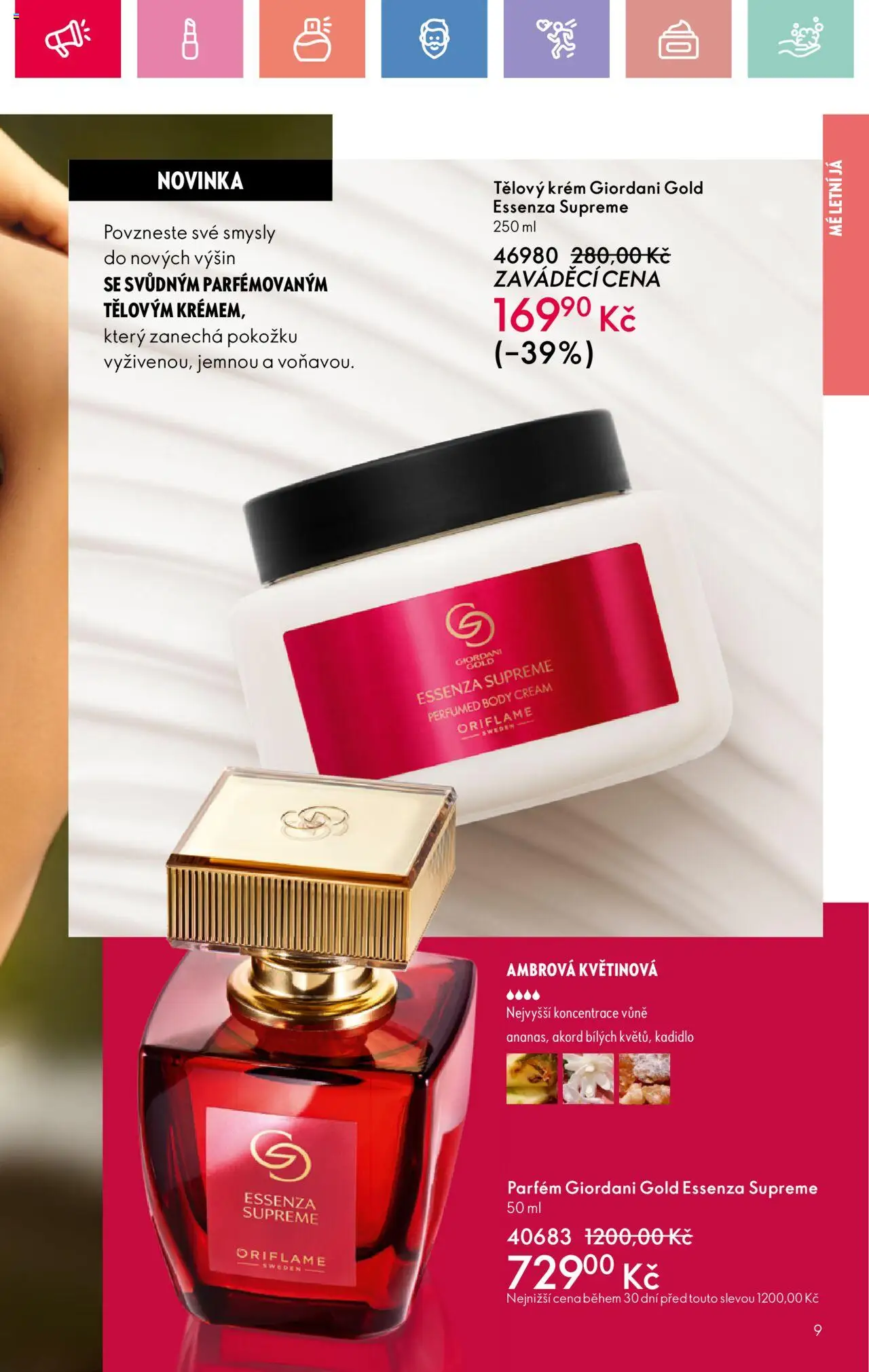 Oriflame katalog č.10/2025 od 06.07.2025 | Strana: 9 | Produkty: Tělový krém, Krém, Body, Parfém