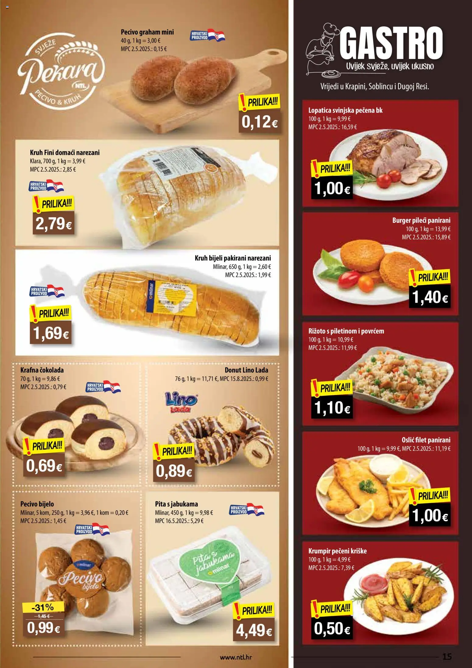 NTL katalog | vrijedi od 03.12.2025 | Stranica: 15 | Proizvodi: Rižoto, Lino Lada, Pita, Oslić