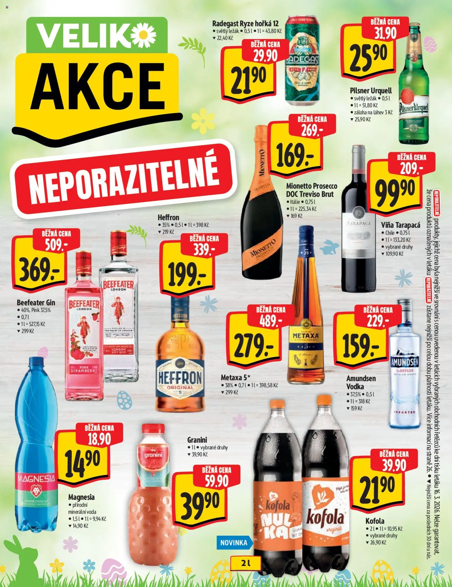 Albert katalog - Hypermarket od 25.03.2026 | Strana: 33 | Produkty: Vodka, Pilsner, Magnesia, Beefeater