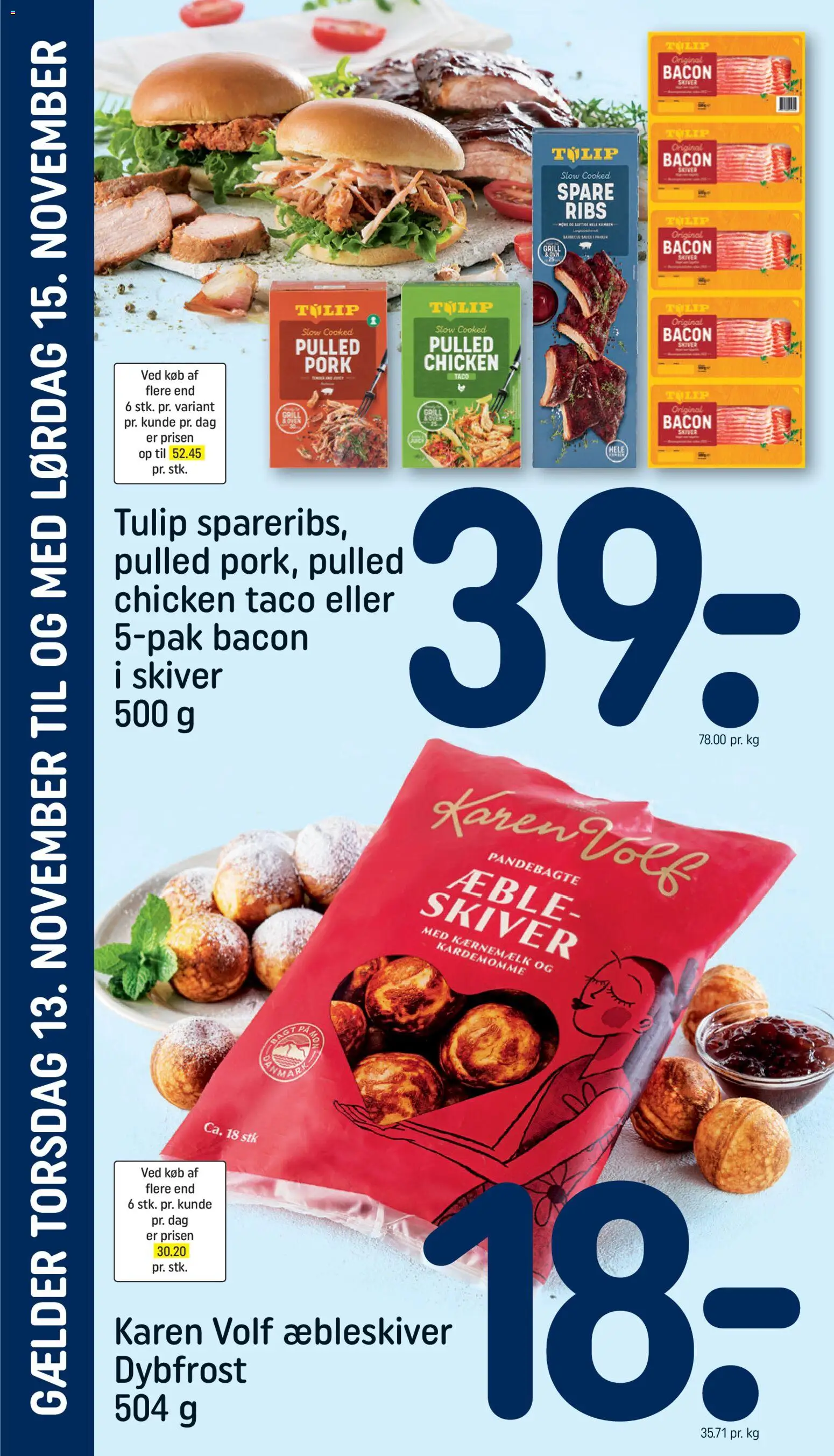 Rema 1000 tilbudsavis – gyldig fra 13.11.2025 | Side: 2 | Produkter: Ribs, Kærnemælk, Bacon, Taco