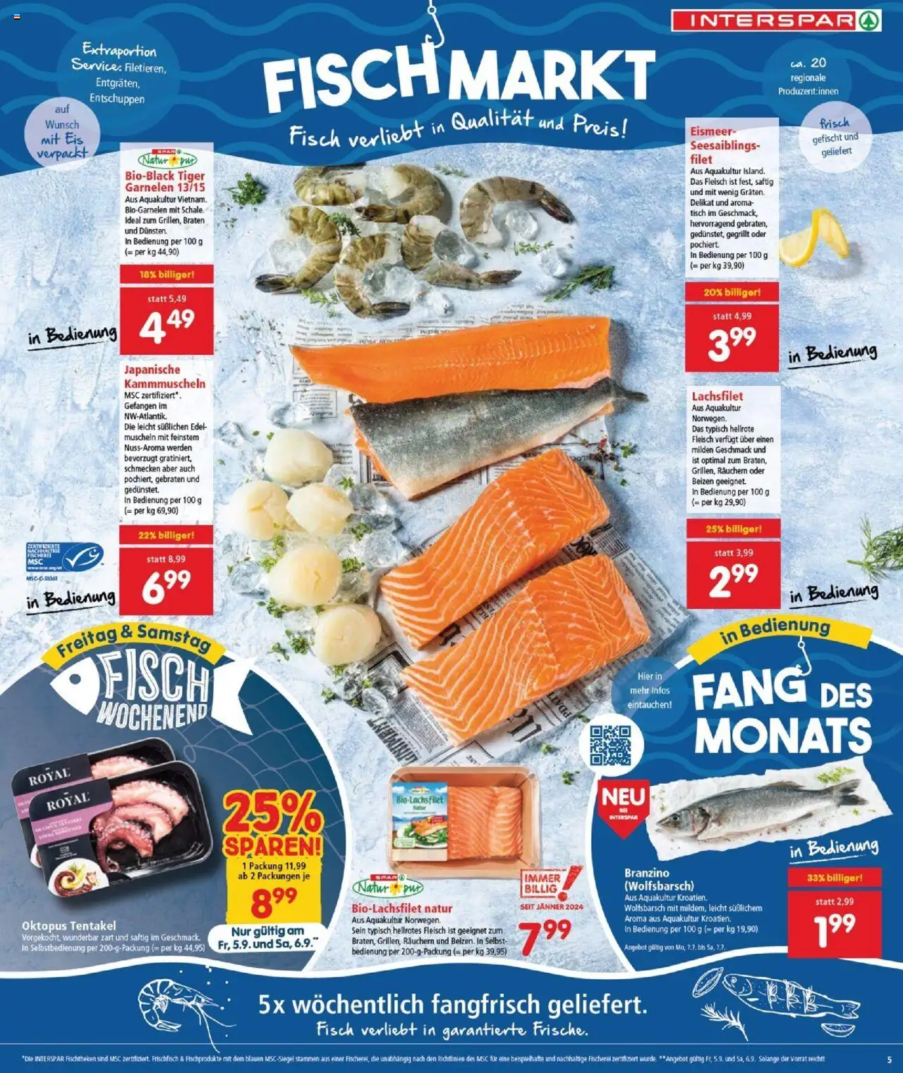 Interspar Flugblatt - Burgenland Nord gültig ab 04.09.2025 | Seite: 5 | Produkte: Eis, Tisch, Fisch