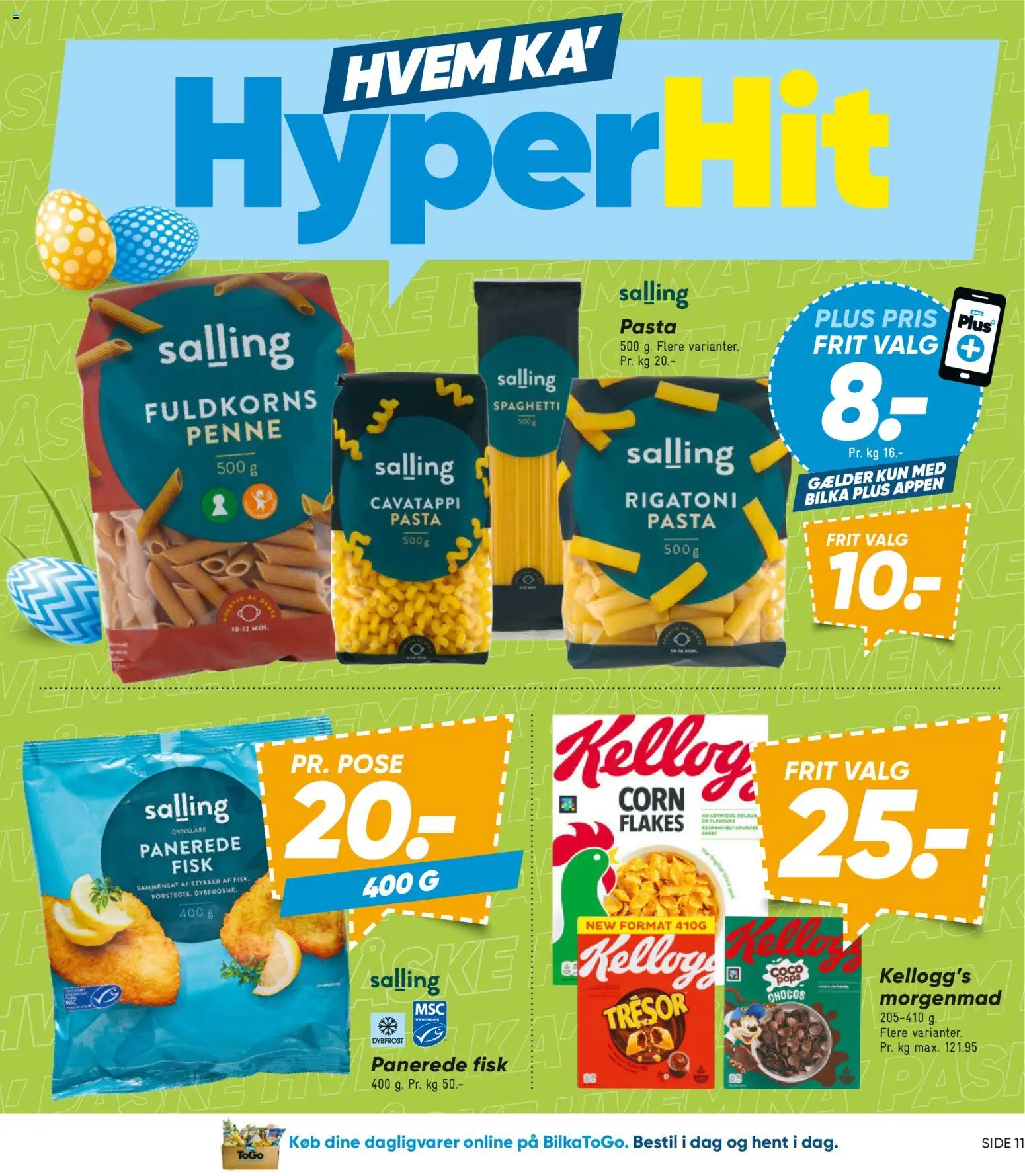 Bilka tilbudsavis – gyldig fra 20.03.2026 | Side: 11 | Produkter: Fisk, Spaghetti, Pasta