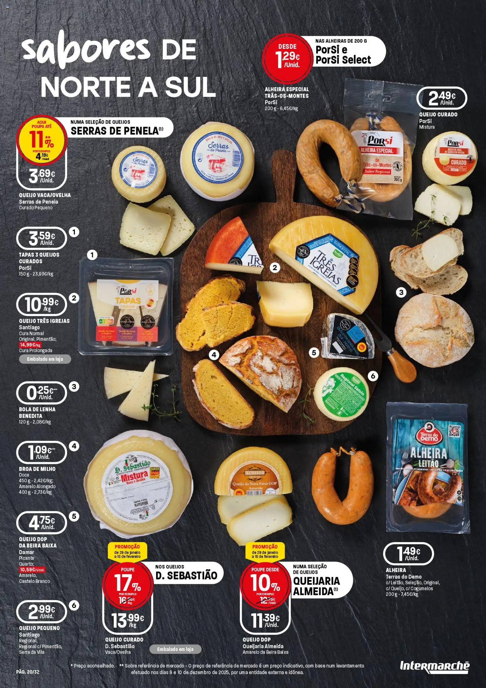 Intermarché - Queijos, Vinhos e Enchidos Contact │ válido de 29.01.2026 | Página: 20 | Produtos: Queijo, Cogumelos, Panela, Alheira