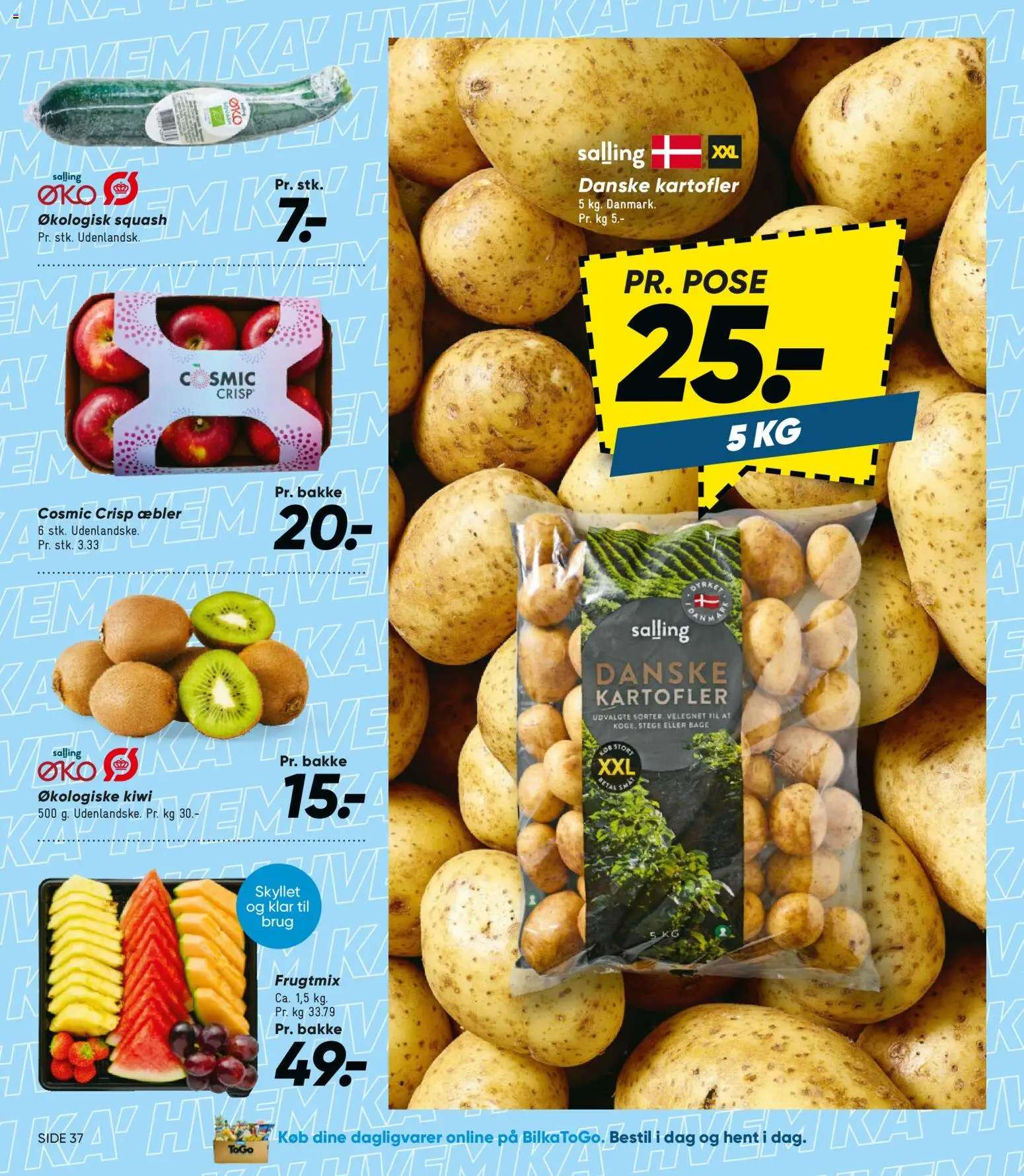 Bilka tilbudsavis – gyldig fra 23.01.2026 | Side: 14 | Produkter: Kiwi, Squash, Kartofler
