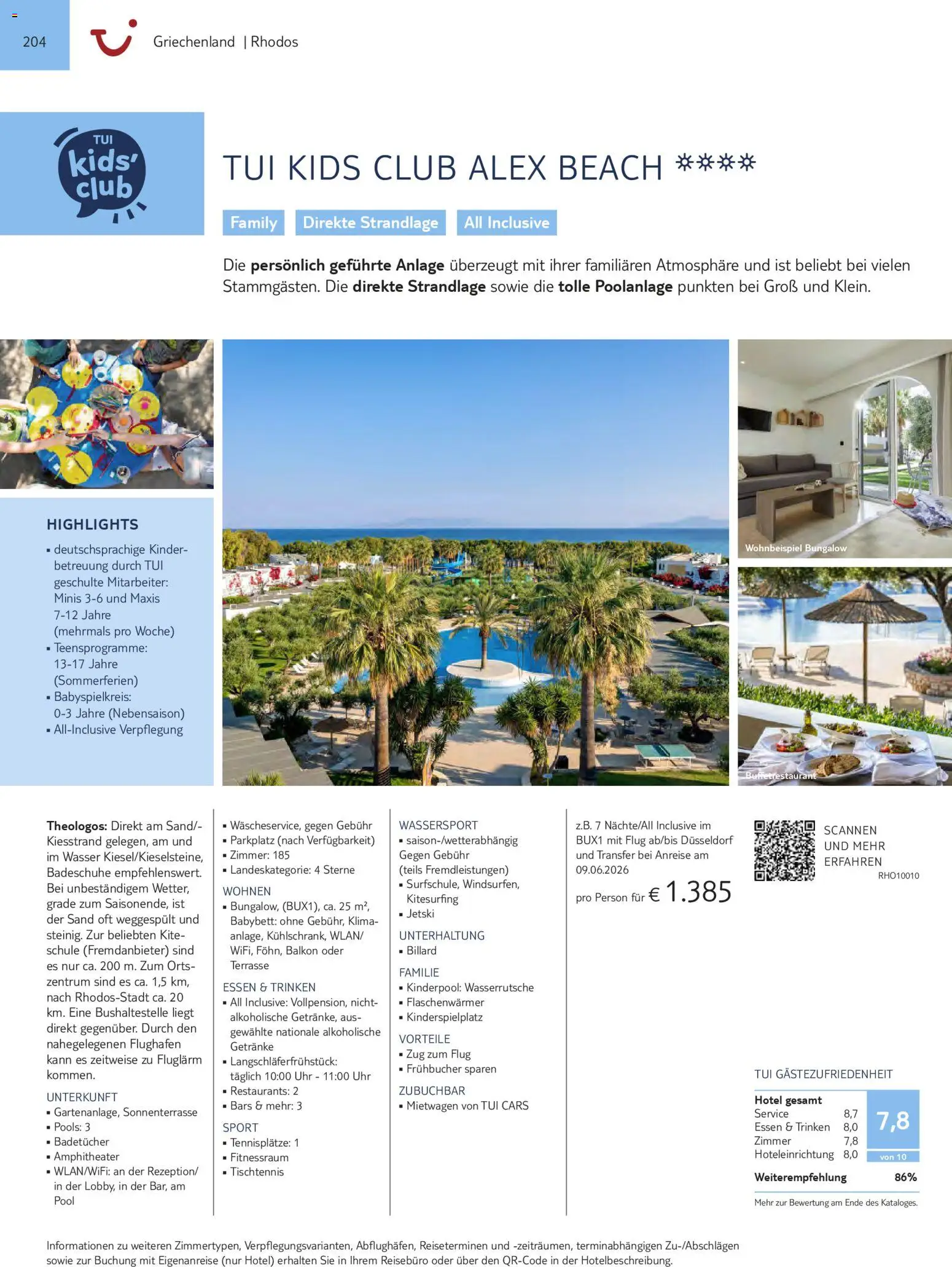 Aida  Südeuropa & Nordafrika 2026/27 – gültig ab 01.01.2026 | Seite: 204 | Produkte: Babybett, Wasser, Uhr