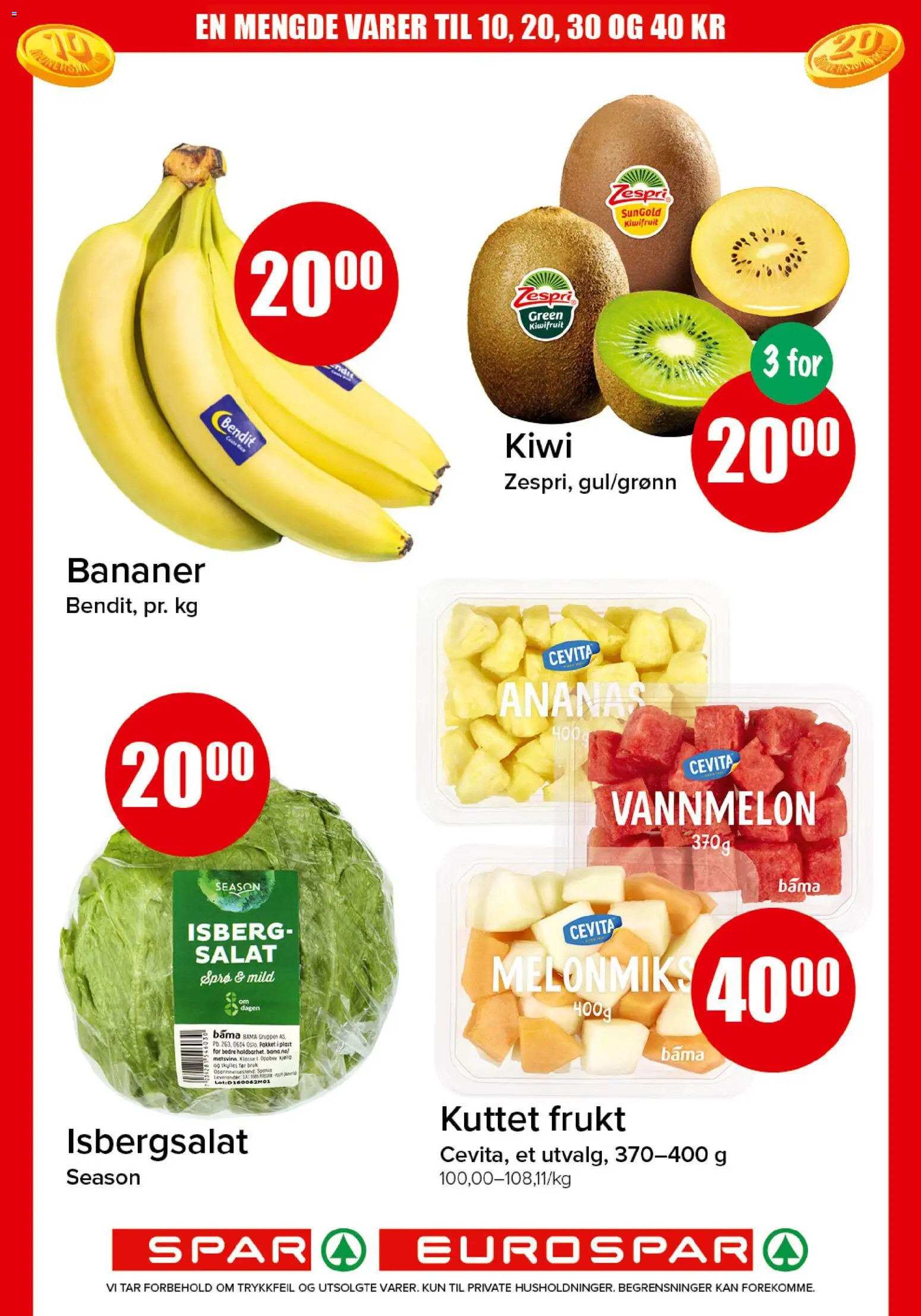 {H1} | Side: 3 | Produkter: Ananas, Salat, Vannmelon, Isbergsalat