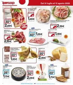 Volantino Ipercoop del 31.07.2025 | Pagina: 10 | Prodotti: Prosciutto Cotto, Bresaola, Prosciutto, Feta